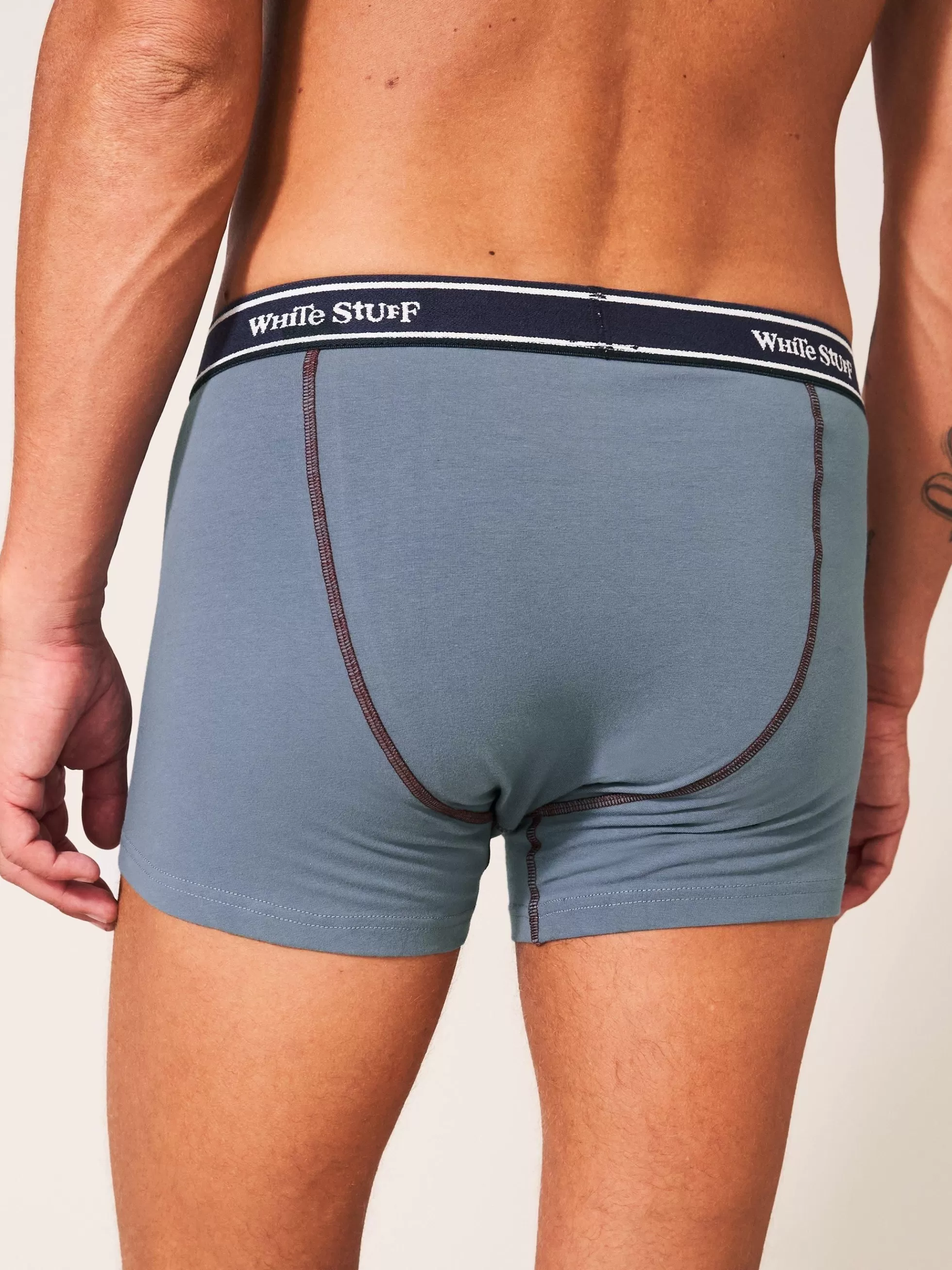 Shop 2 Pack Boxers Plain And Stripe Underwear