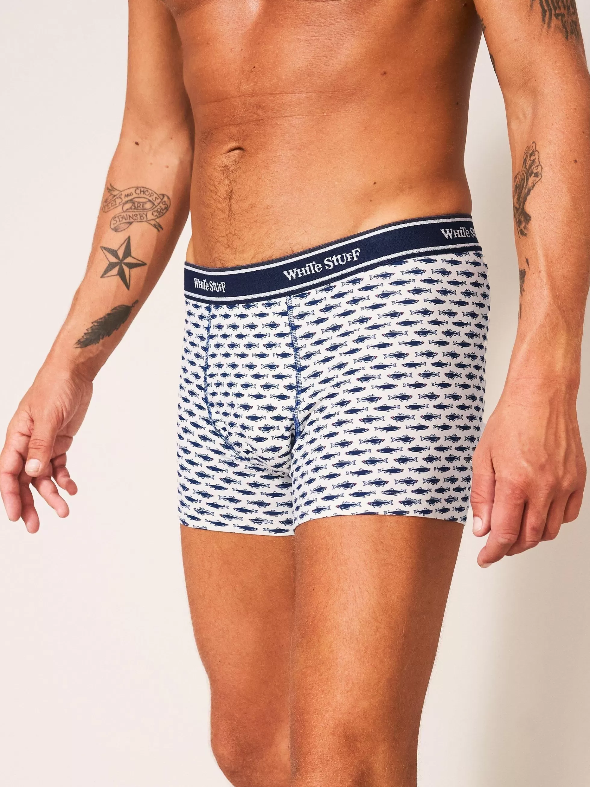 Store 2 Pack Boxers Print And Plain Underwear