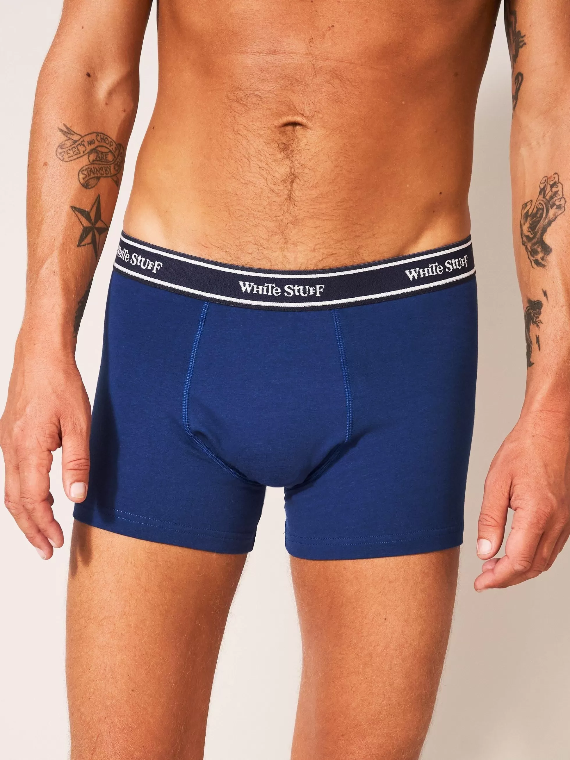 Store 2 Pack Boxers Print And Plain Underwear