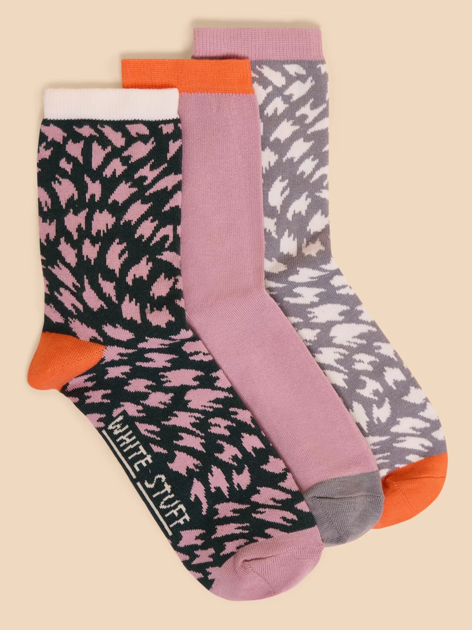 Flash Sale 3 Pack Brushstroke Ankle Sock Socks