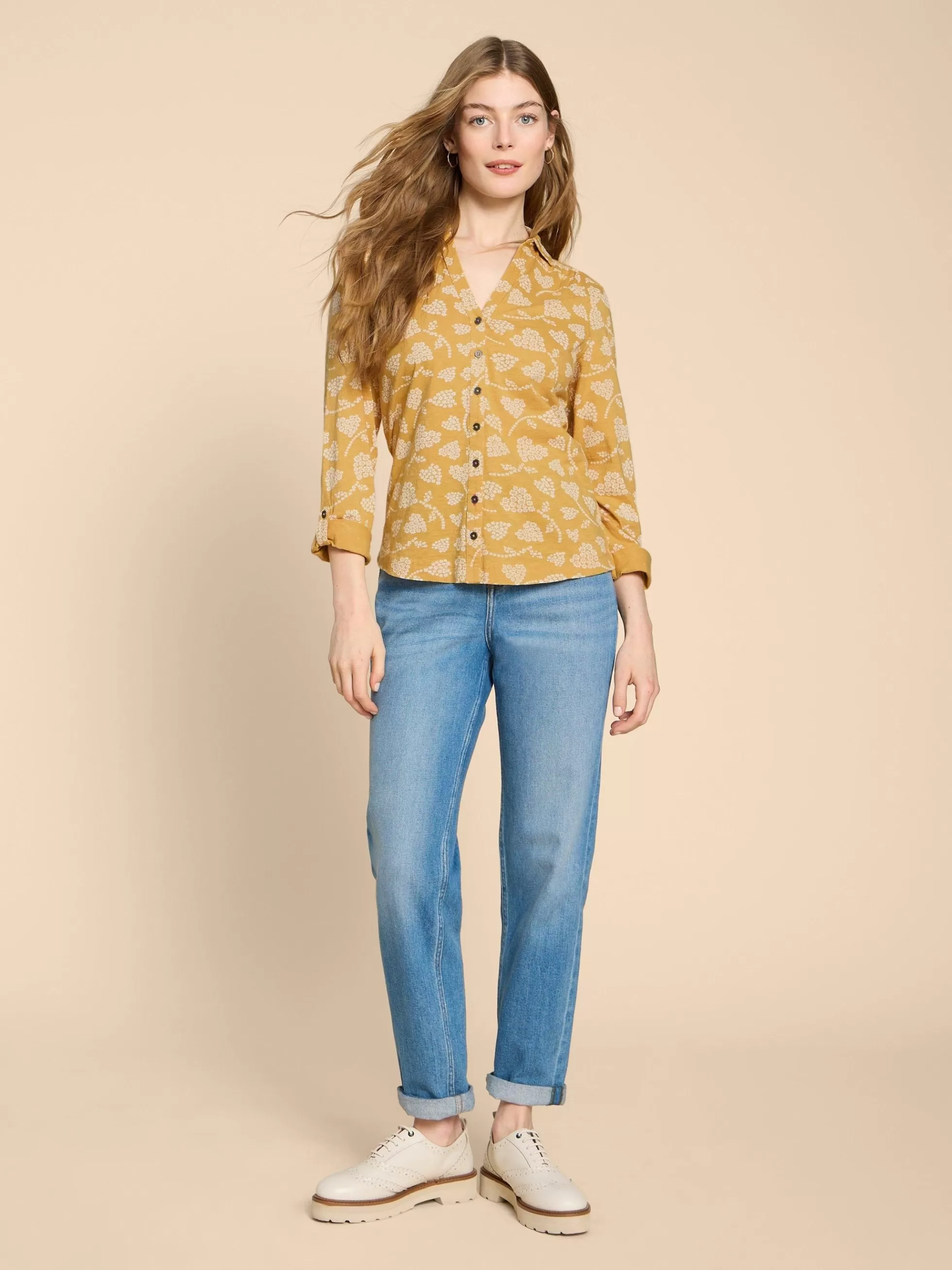 Shop Annie Jersey Print Shirt Shirts And Blouses