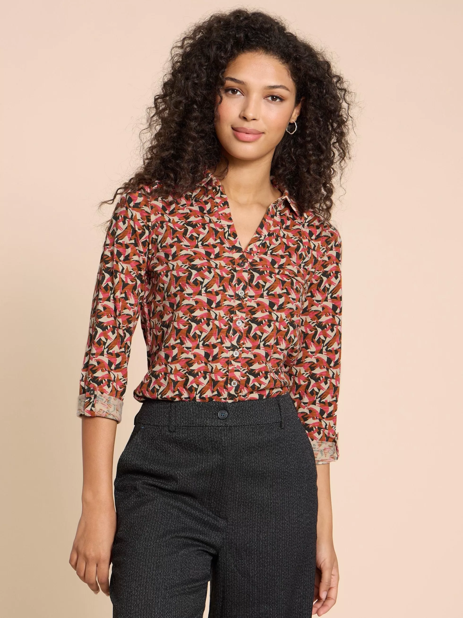 Sale Annie Jersey Print Shirt Shirts And Blouses