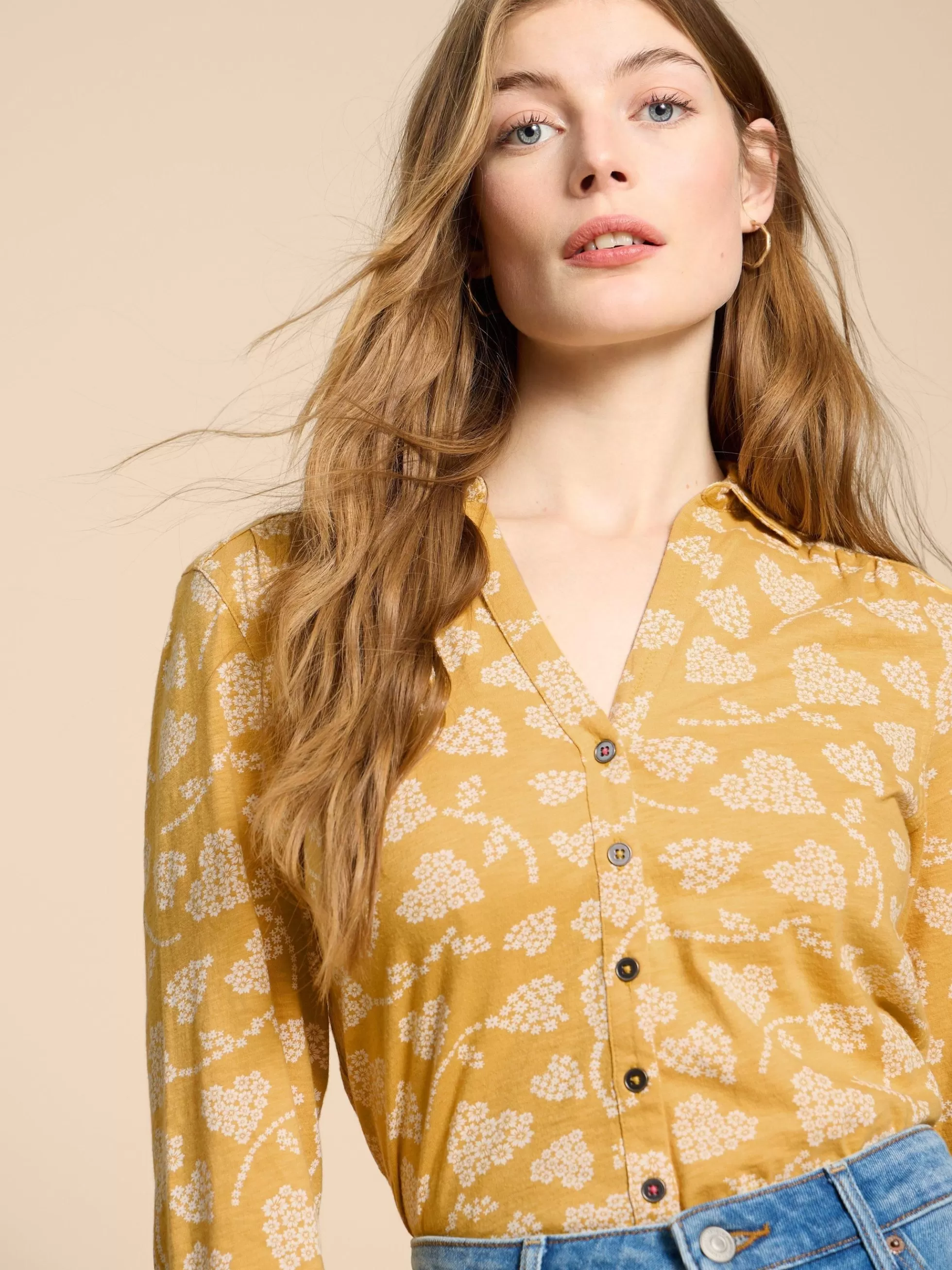 Shop Annie Jersey Print Shirt Shirts And Blouses