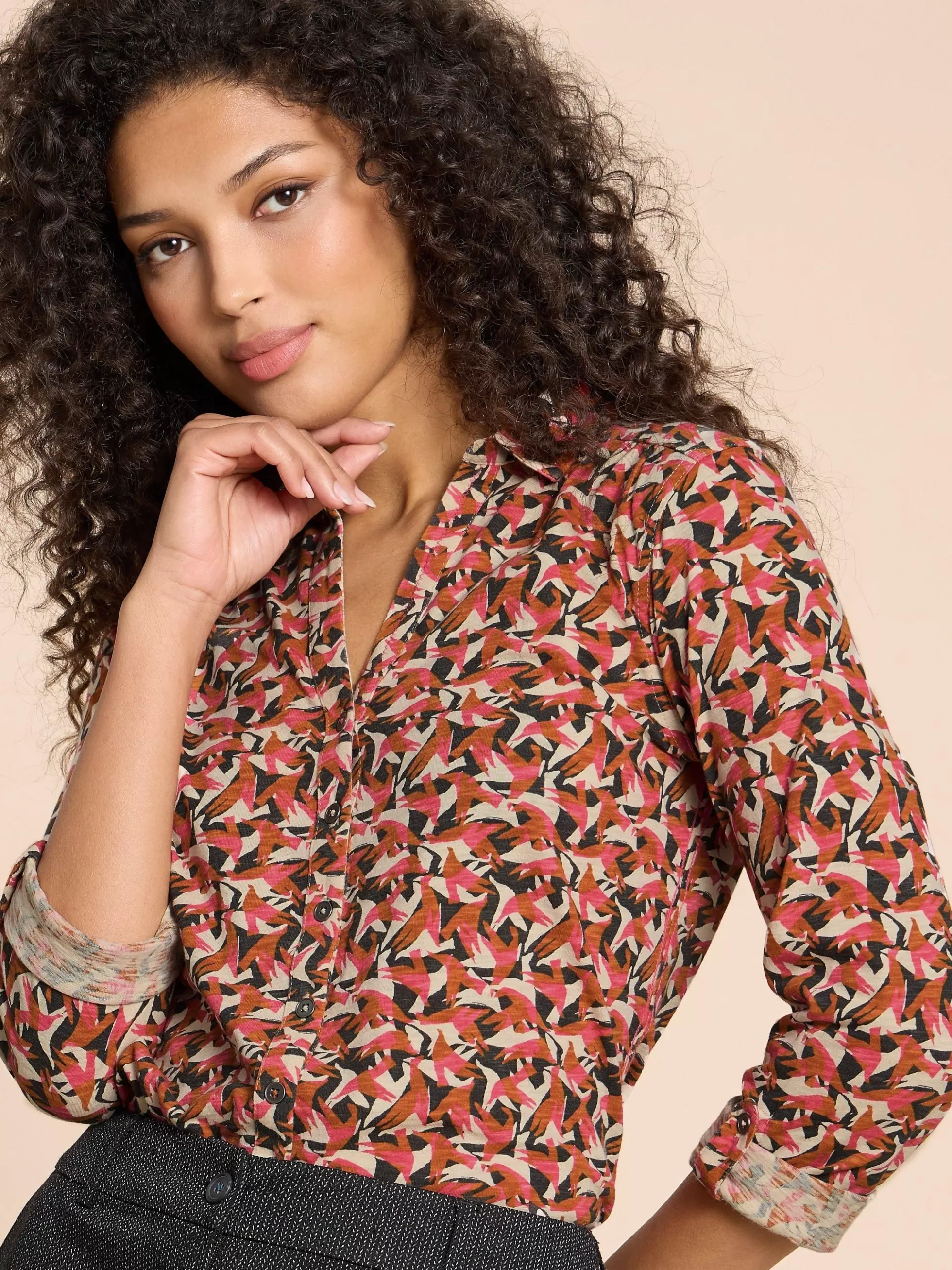 Sale Annie Jersey Print Shirt Shirts And Blouses