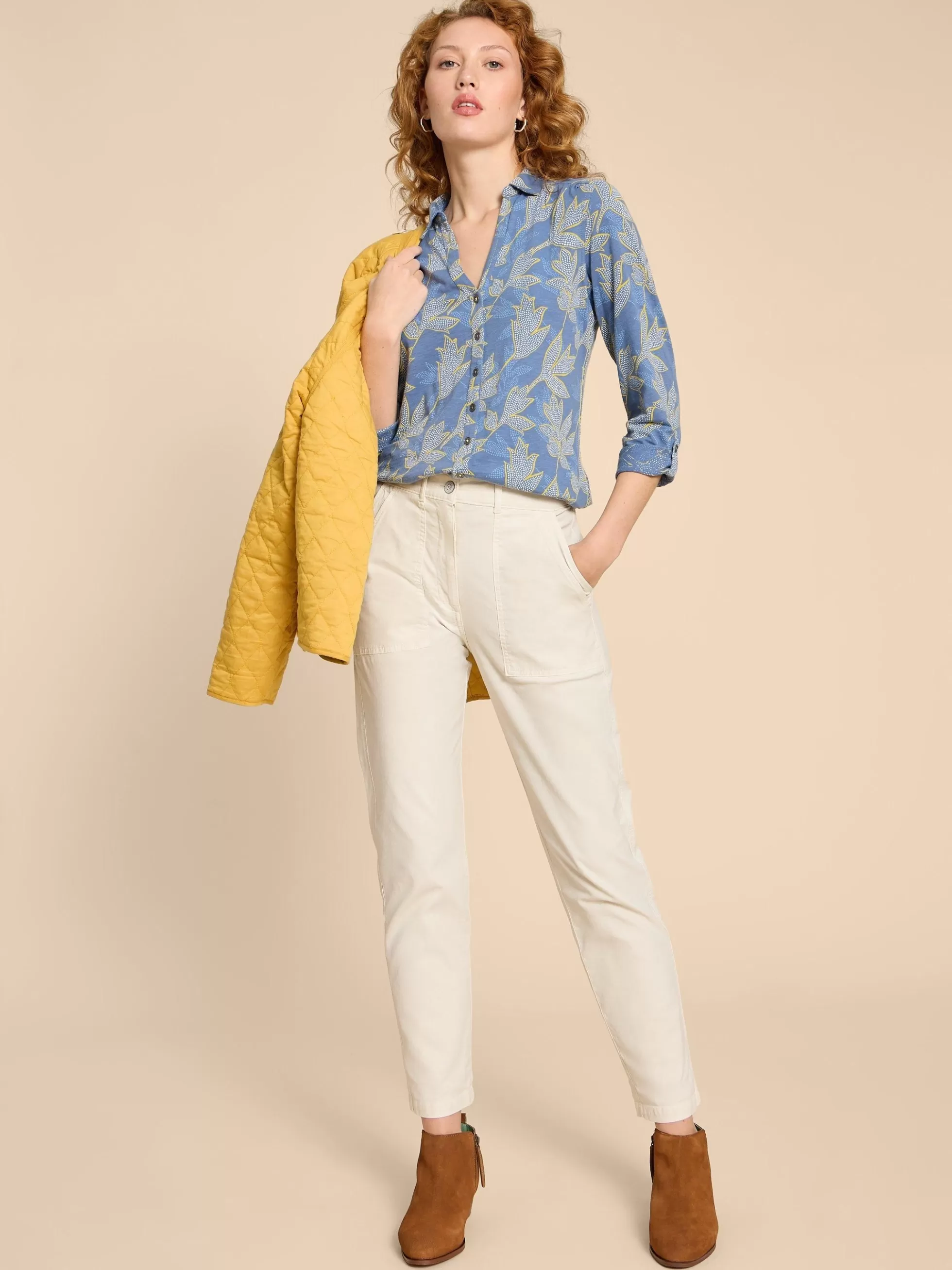 Flash Sale Annie Printed Cotton Shirt Shirts And Blouses