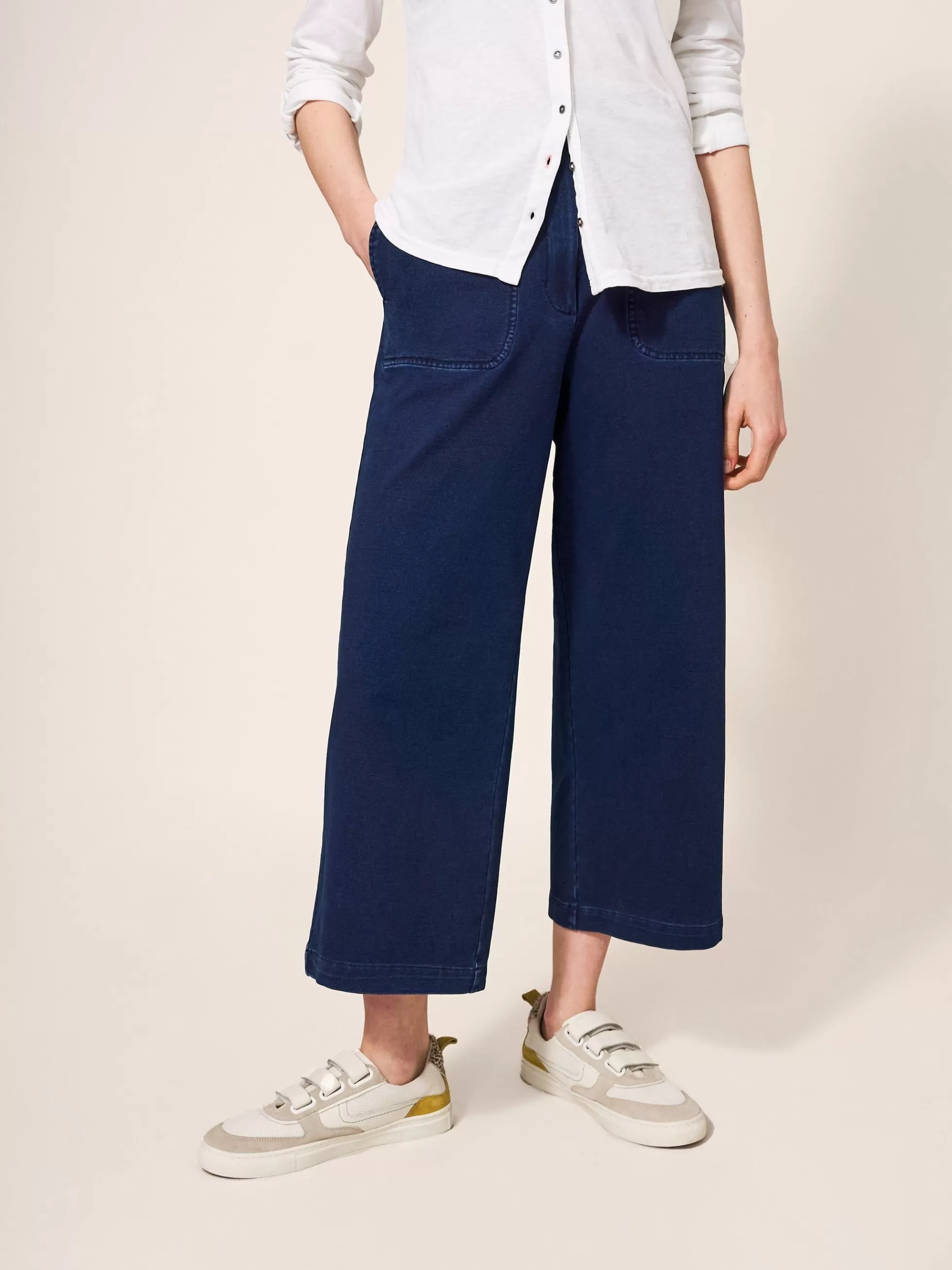 Hot Belle Jersey Wide Leg Crop Trousers