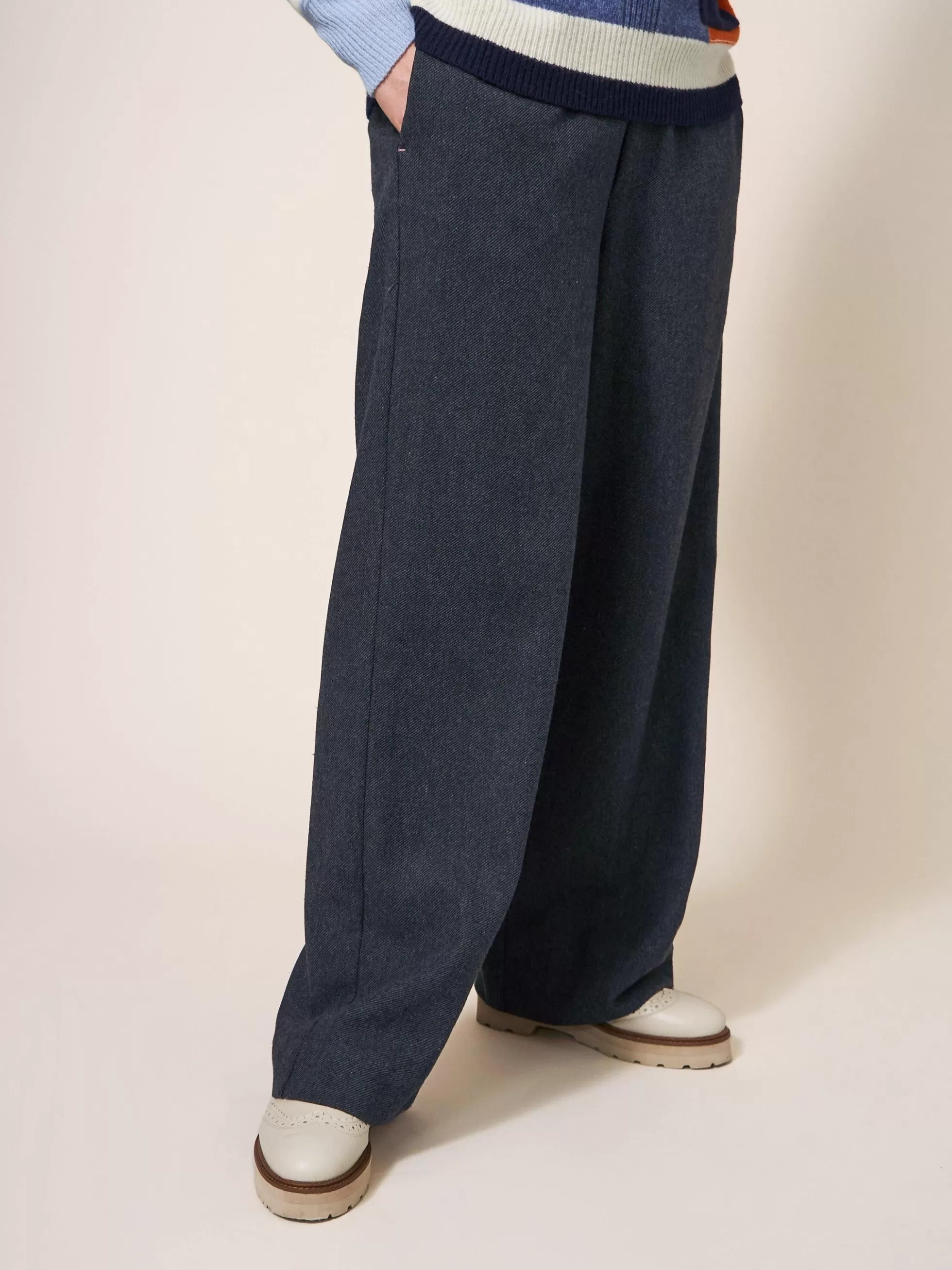 Online Belle Tweedy Wide Leg Trouser Trousers