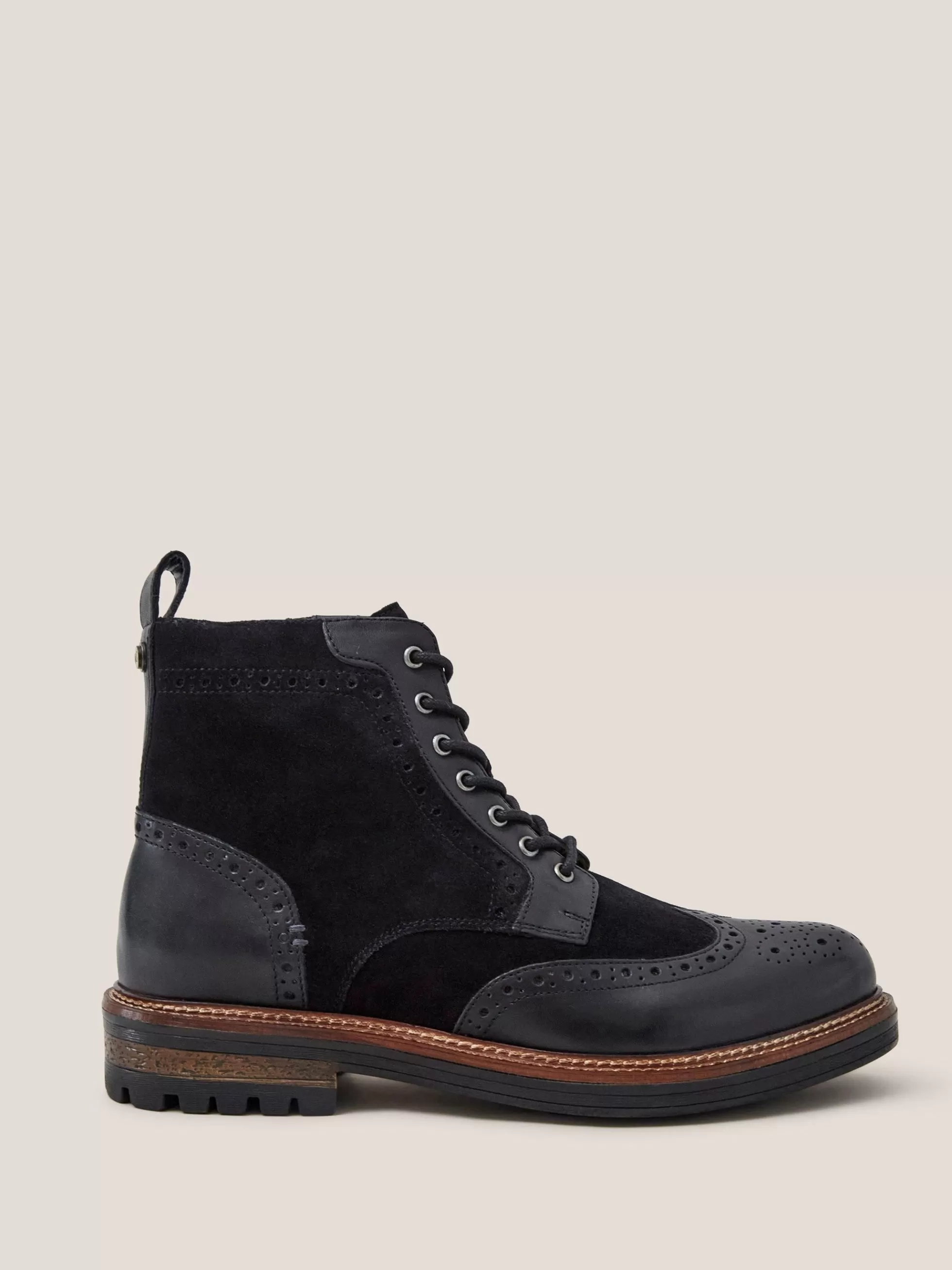 Best Sale Brogue Leather Lace Up Boot Boots