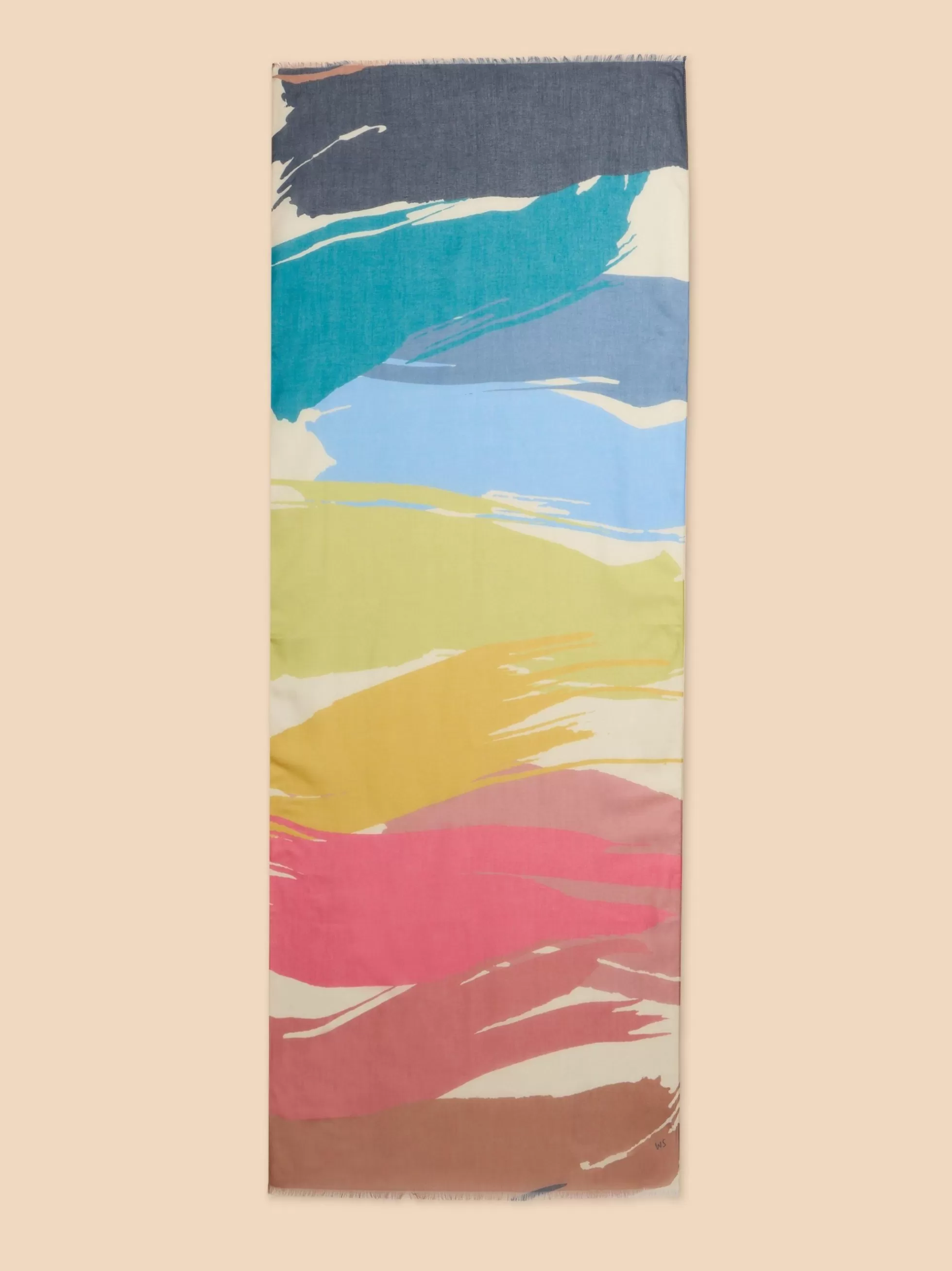 Cheap Brushstrokes Print Scarf Scarves