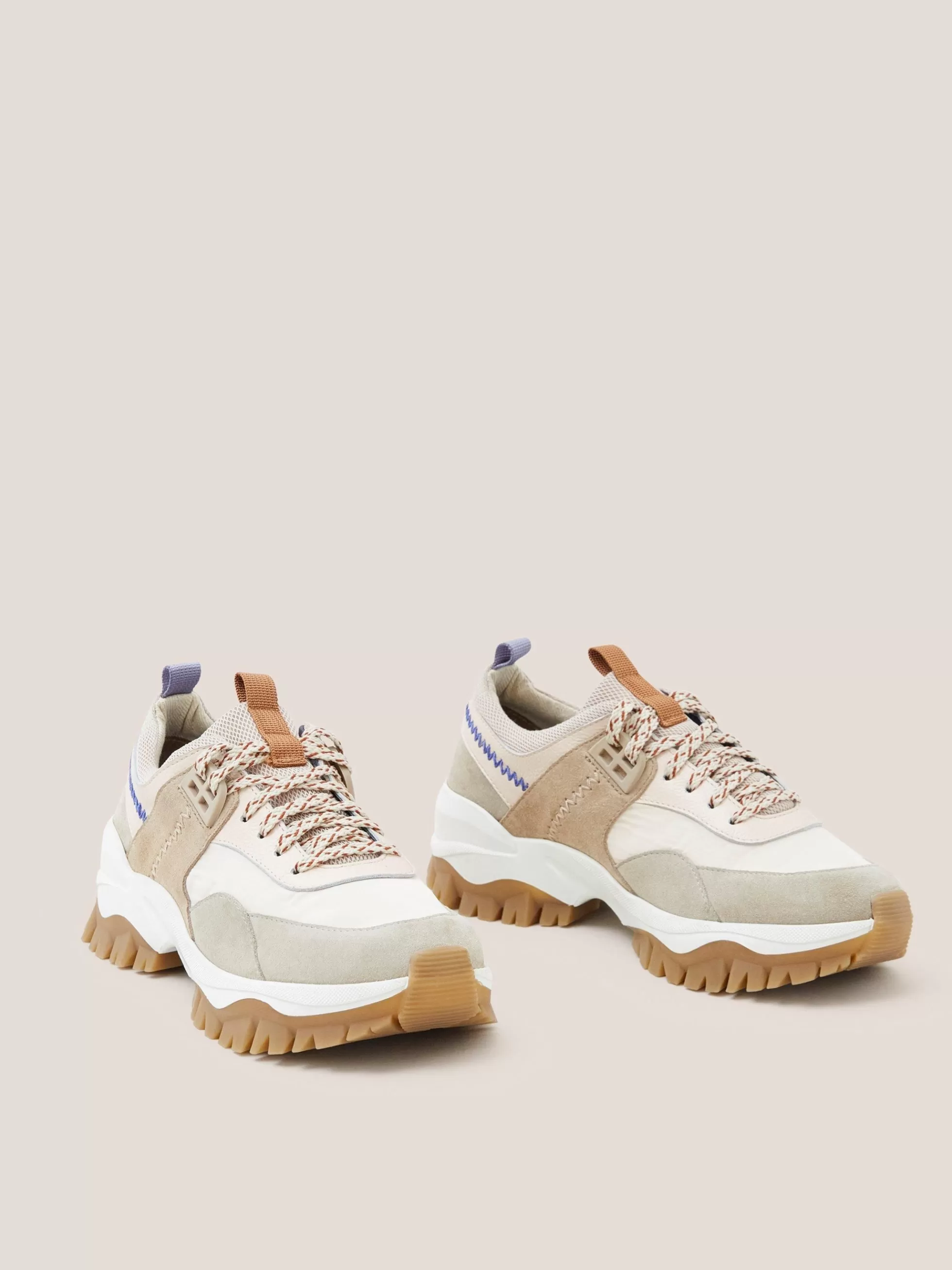 Fashion Chunky Suede Mix Trainer Trainers