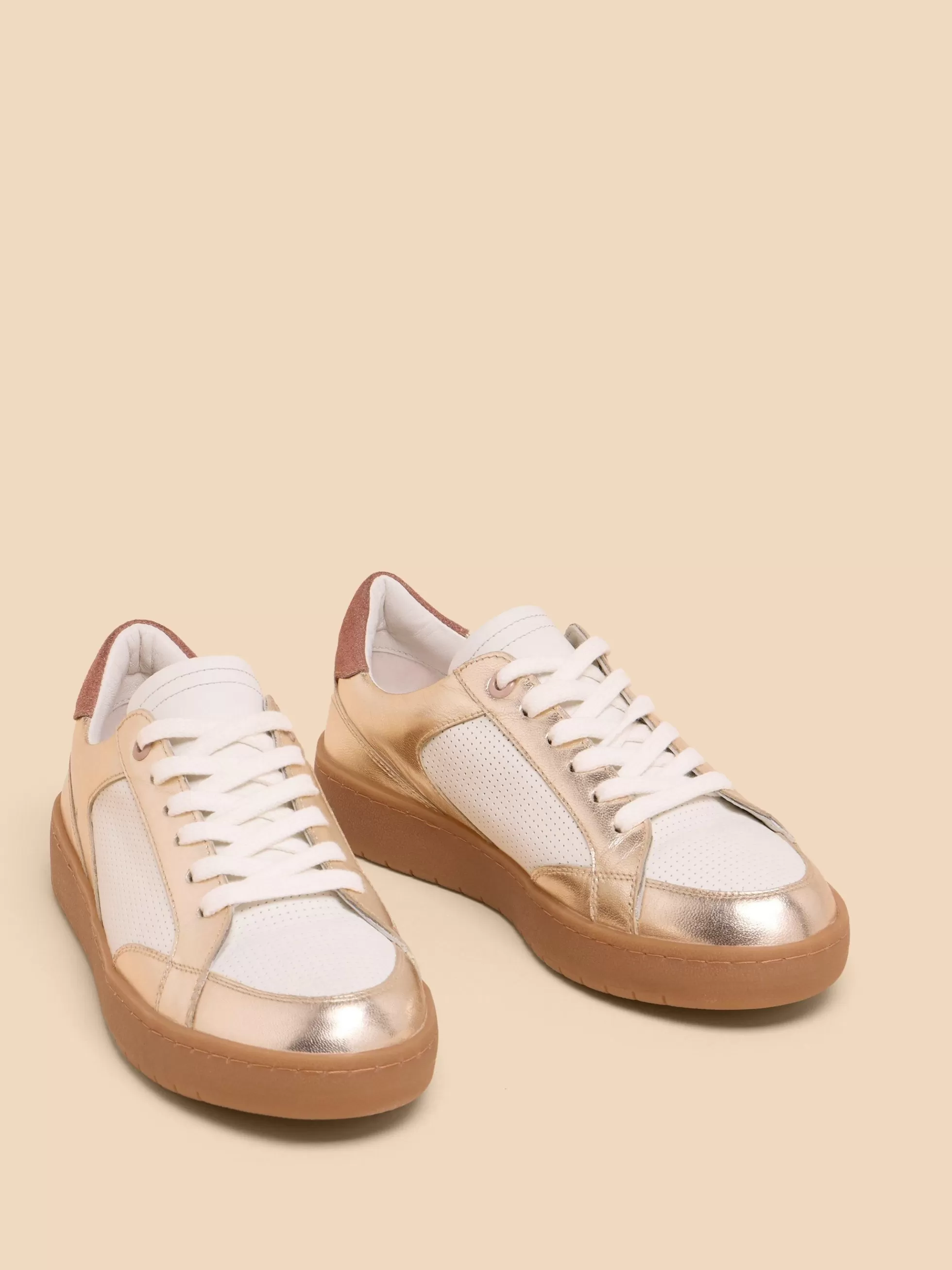 Hot Dahlia Leather Trainer Trainers