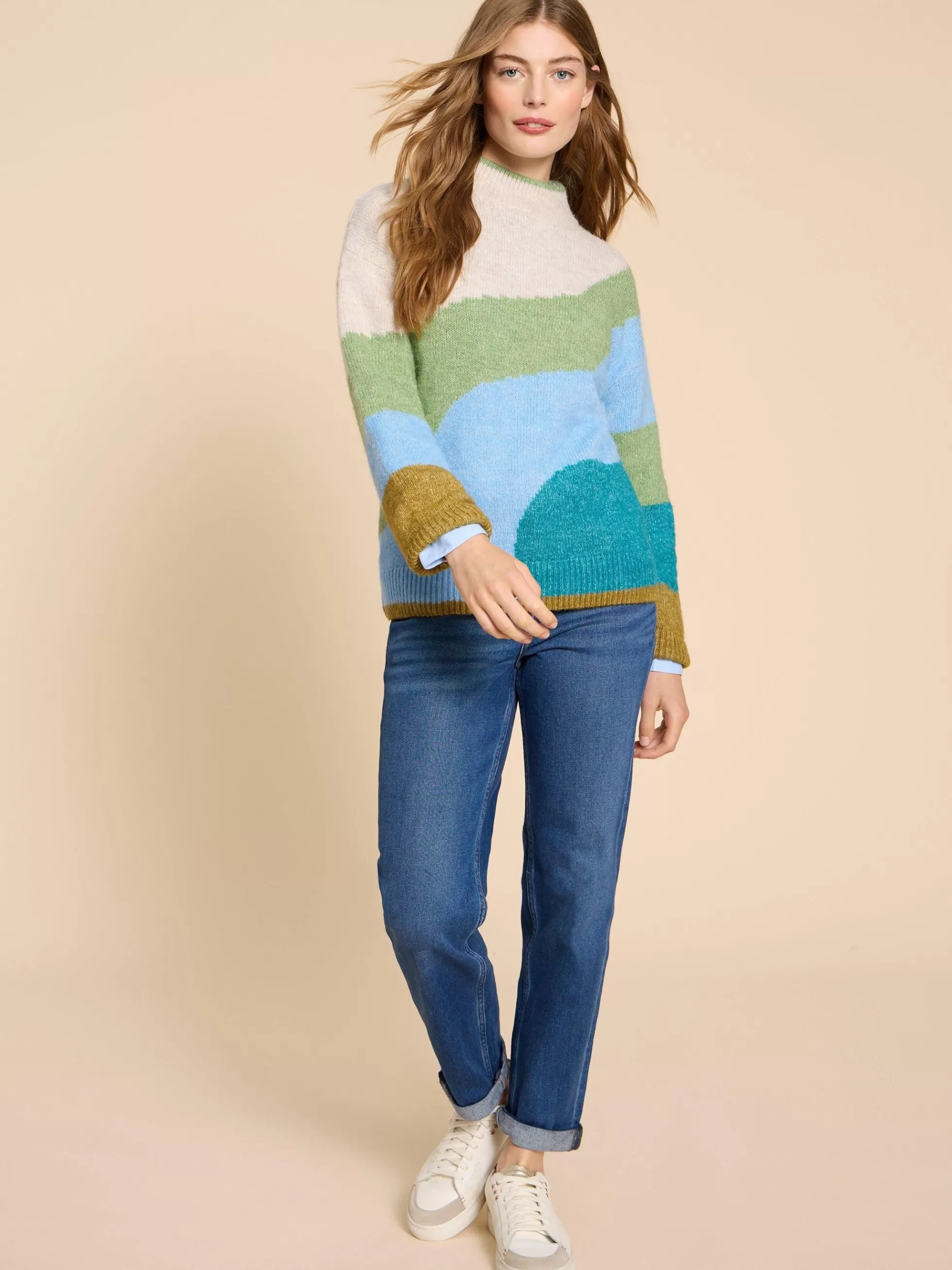 Clearance Daisy Colour Block Jumper Jumpers And Cardigans