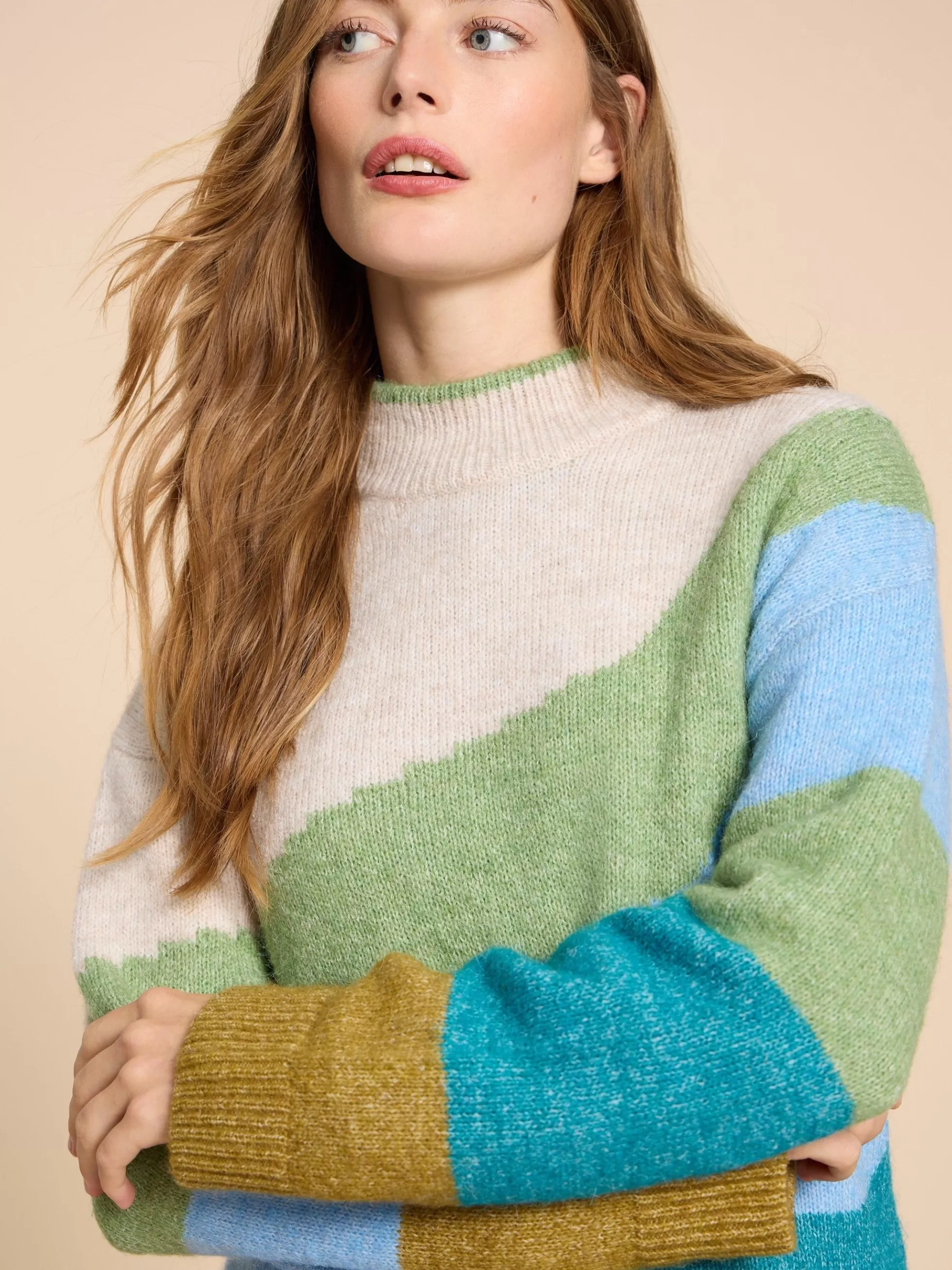 Clearance Daisy Colour Block Jumper Jumpers And Cardigans