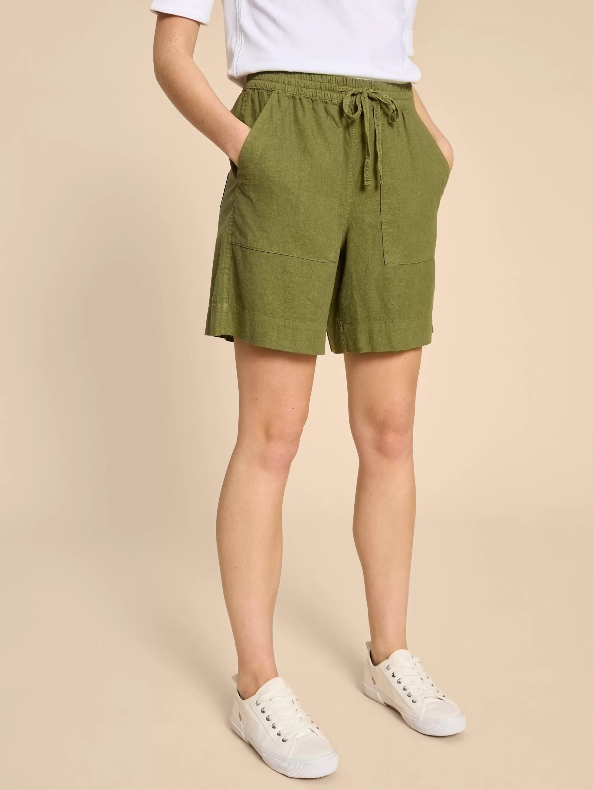 New Elle Linen Blend Short Shorts