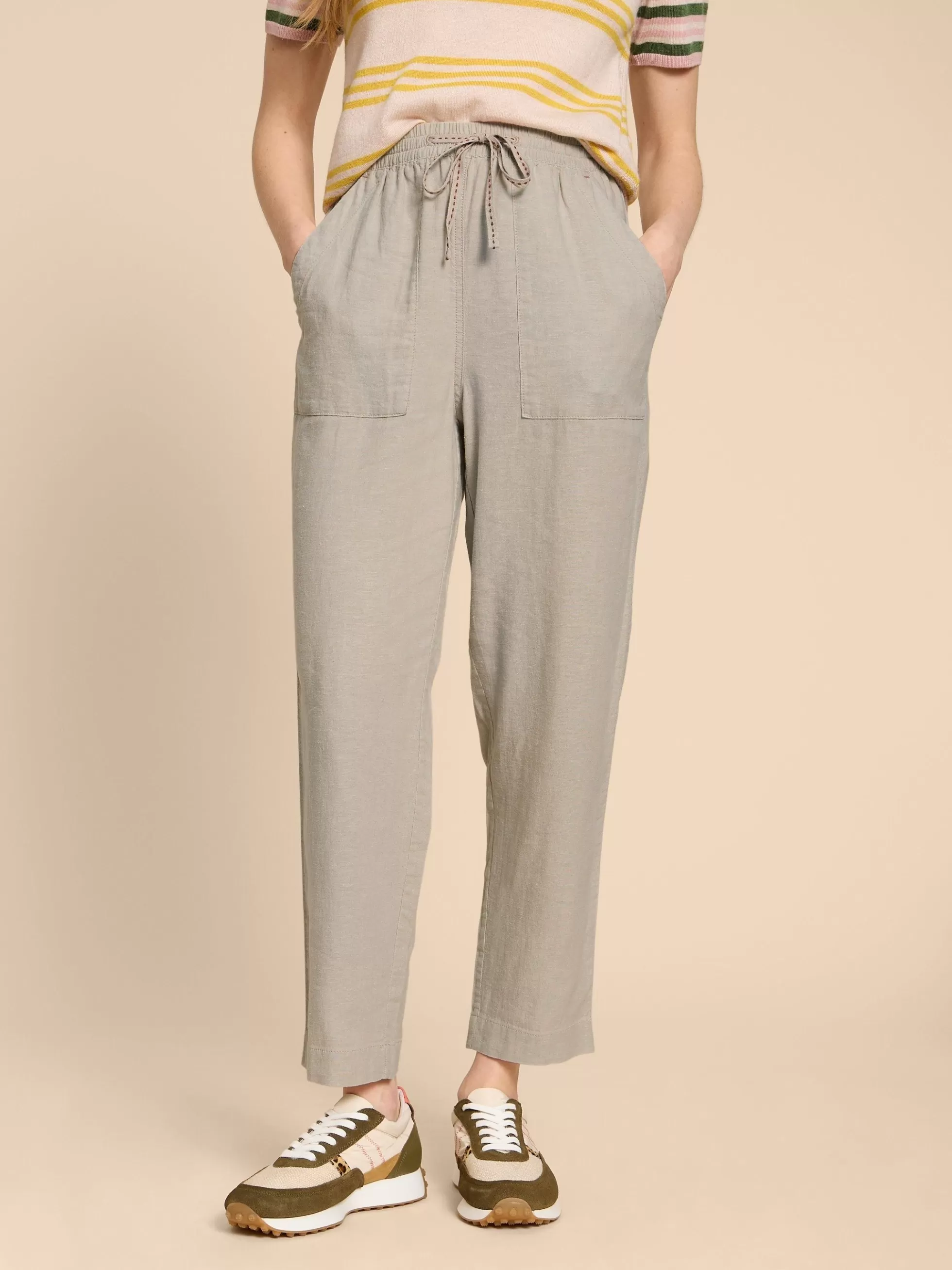 Best Elle Linen Blend Trouser Trousers