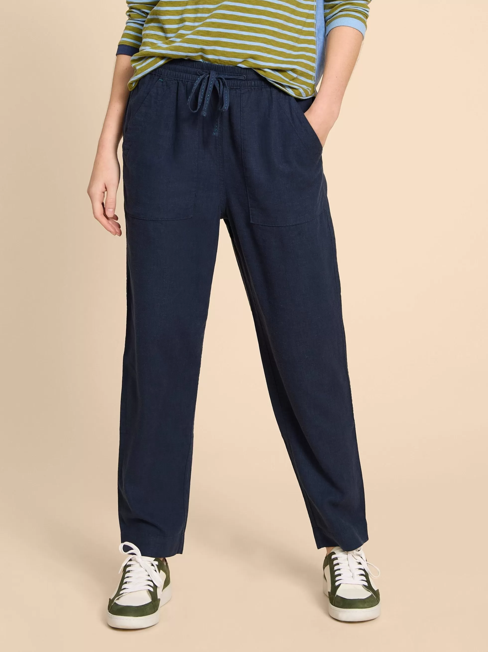 Clearance Elle Linen Blend Trouser Trousers