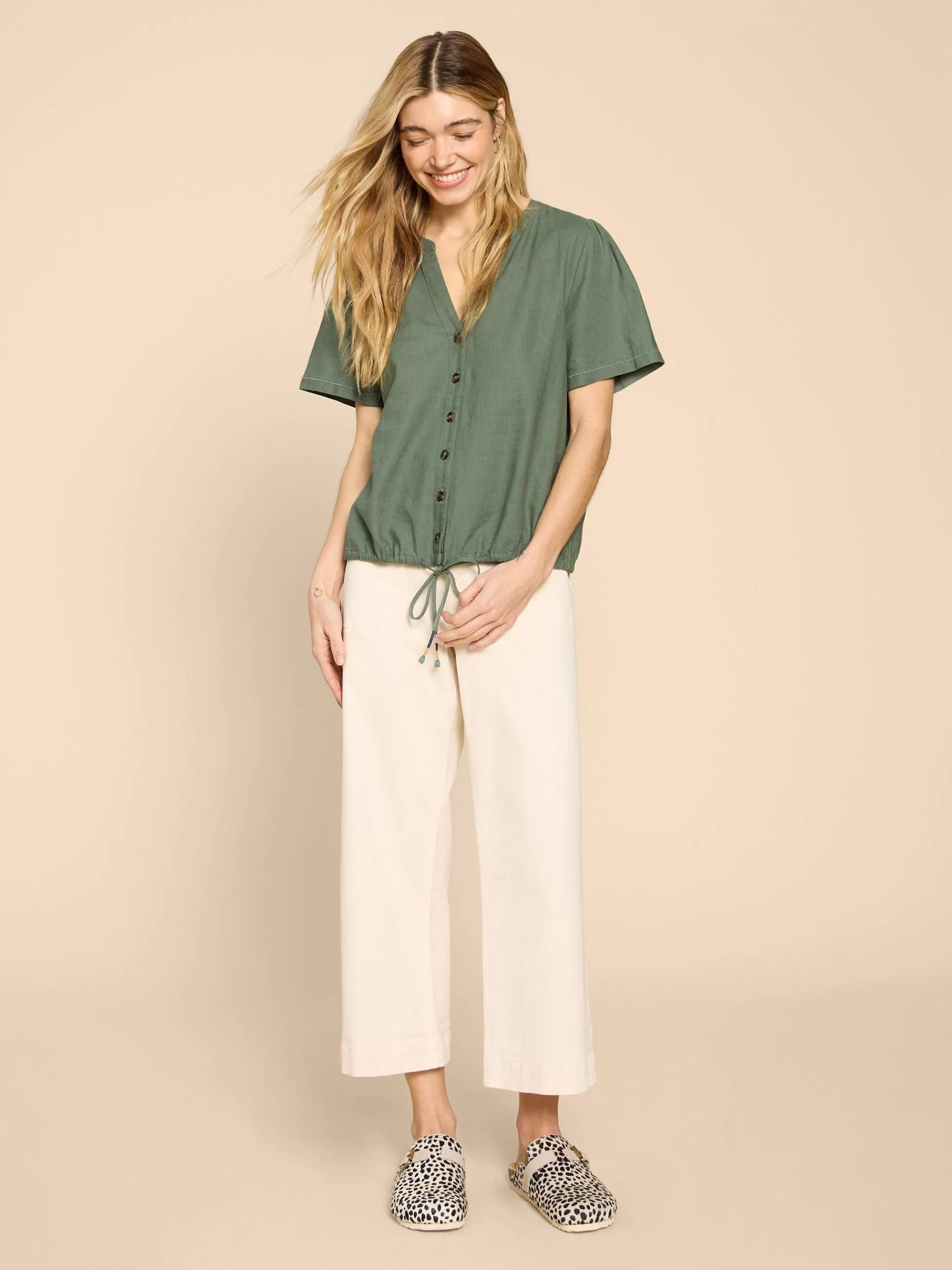 Discount Ferne Linen Blend Shirt Shirts And Blouses