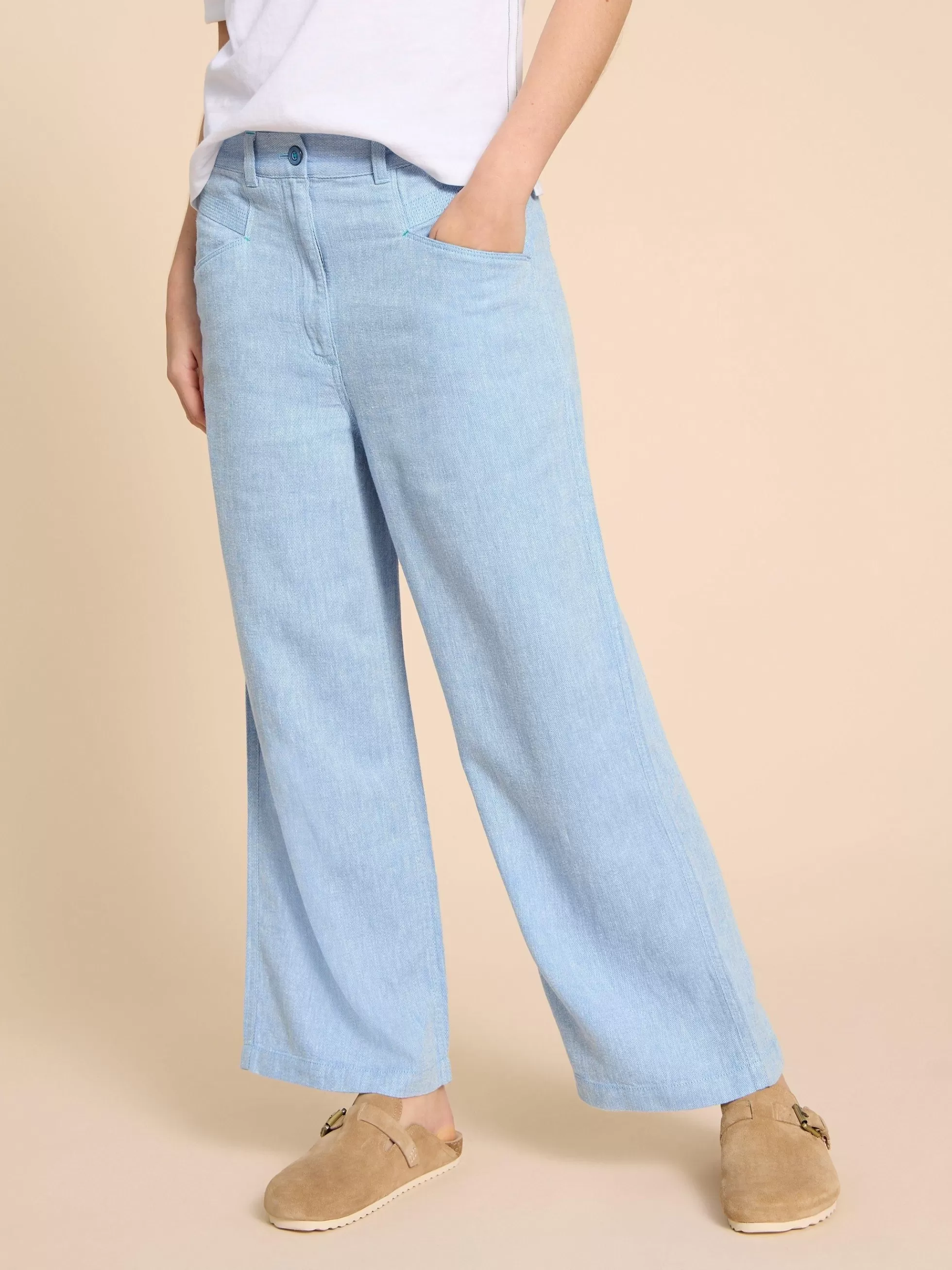 Flash Sale Harper Linen Blend Trouser Trousers