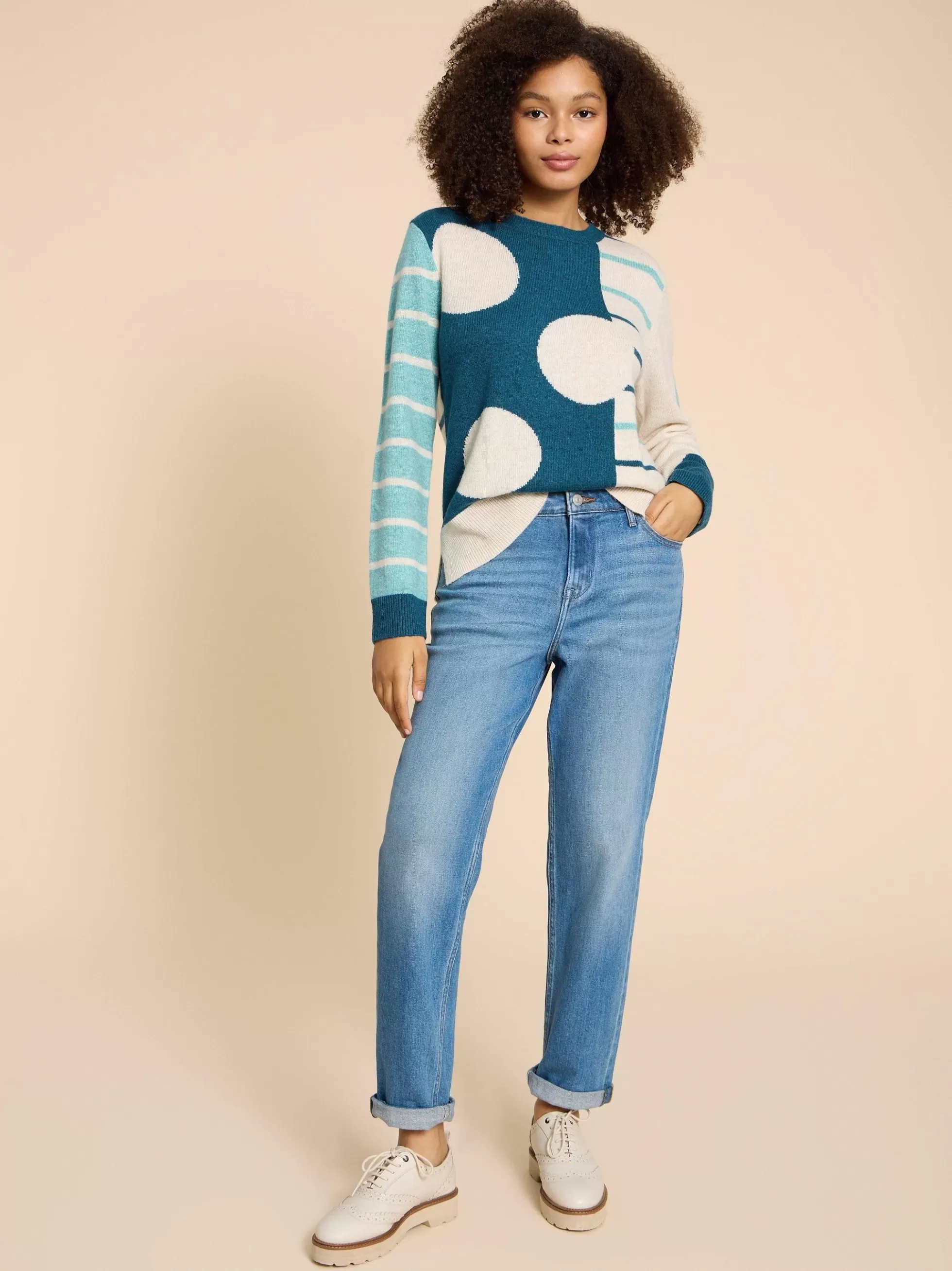 Cheap Jade Spotstripe Jumper Jumpers And Cardigans