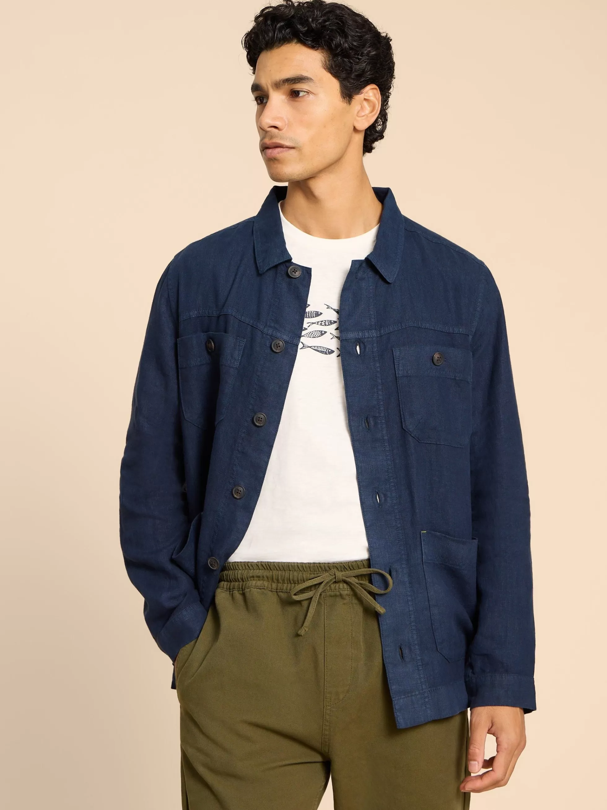 Cheap Linen Chore Jacket Coats And Jackets