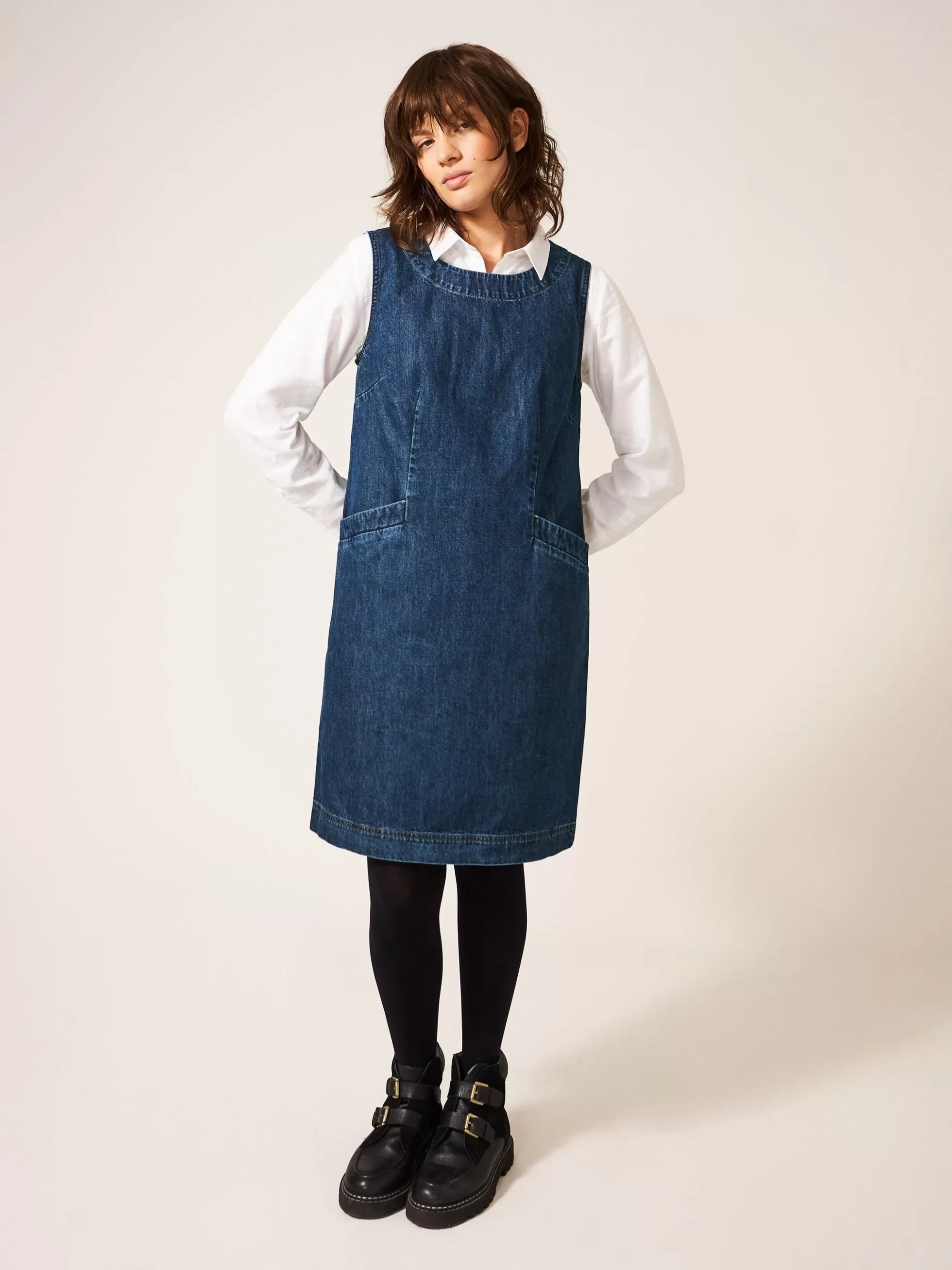 Online Lothbury Organic Denim Pinny Dresses