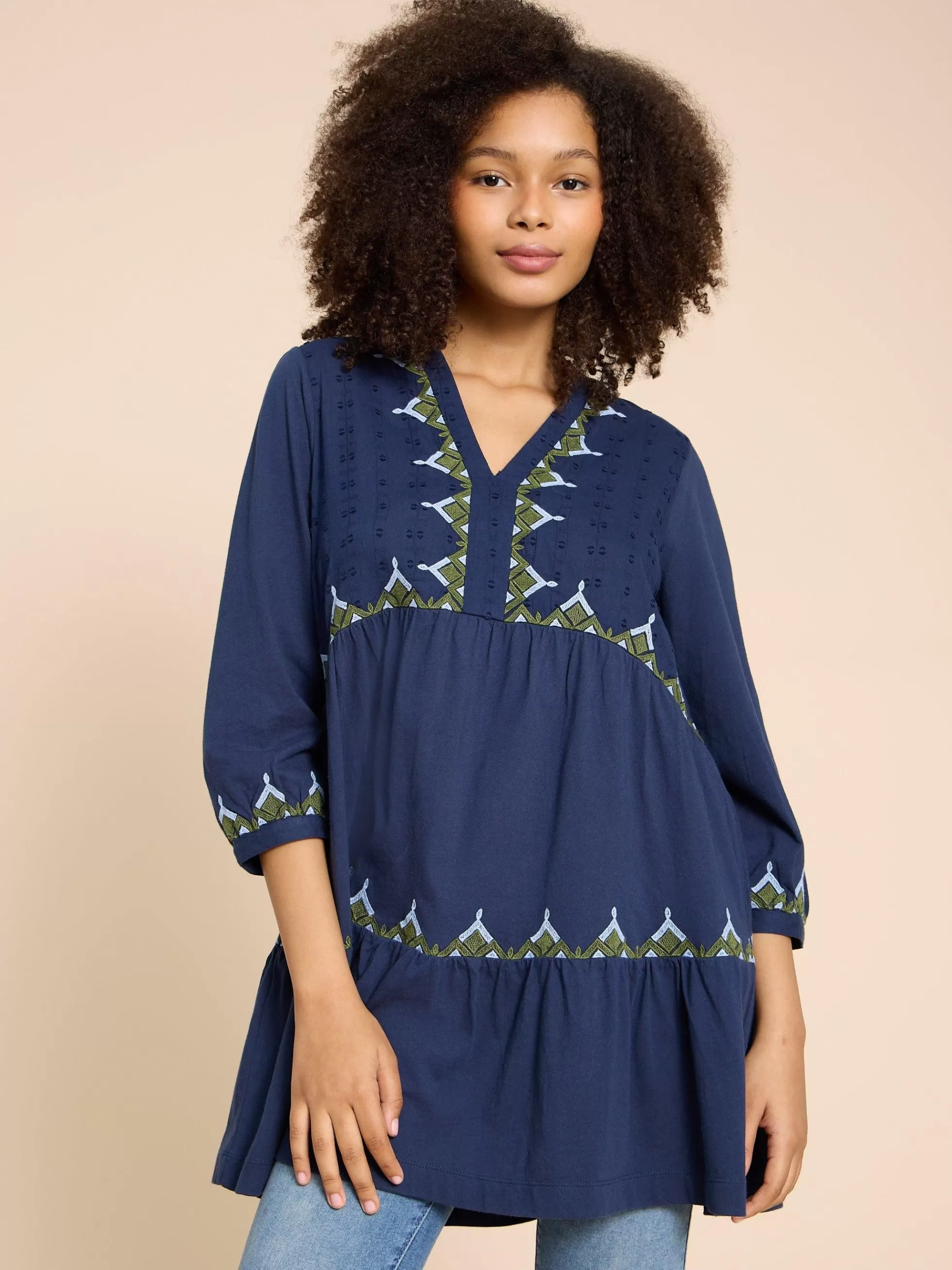 Best Sale Marta Emboridered Tunic Shirts And Blouses