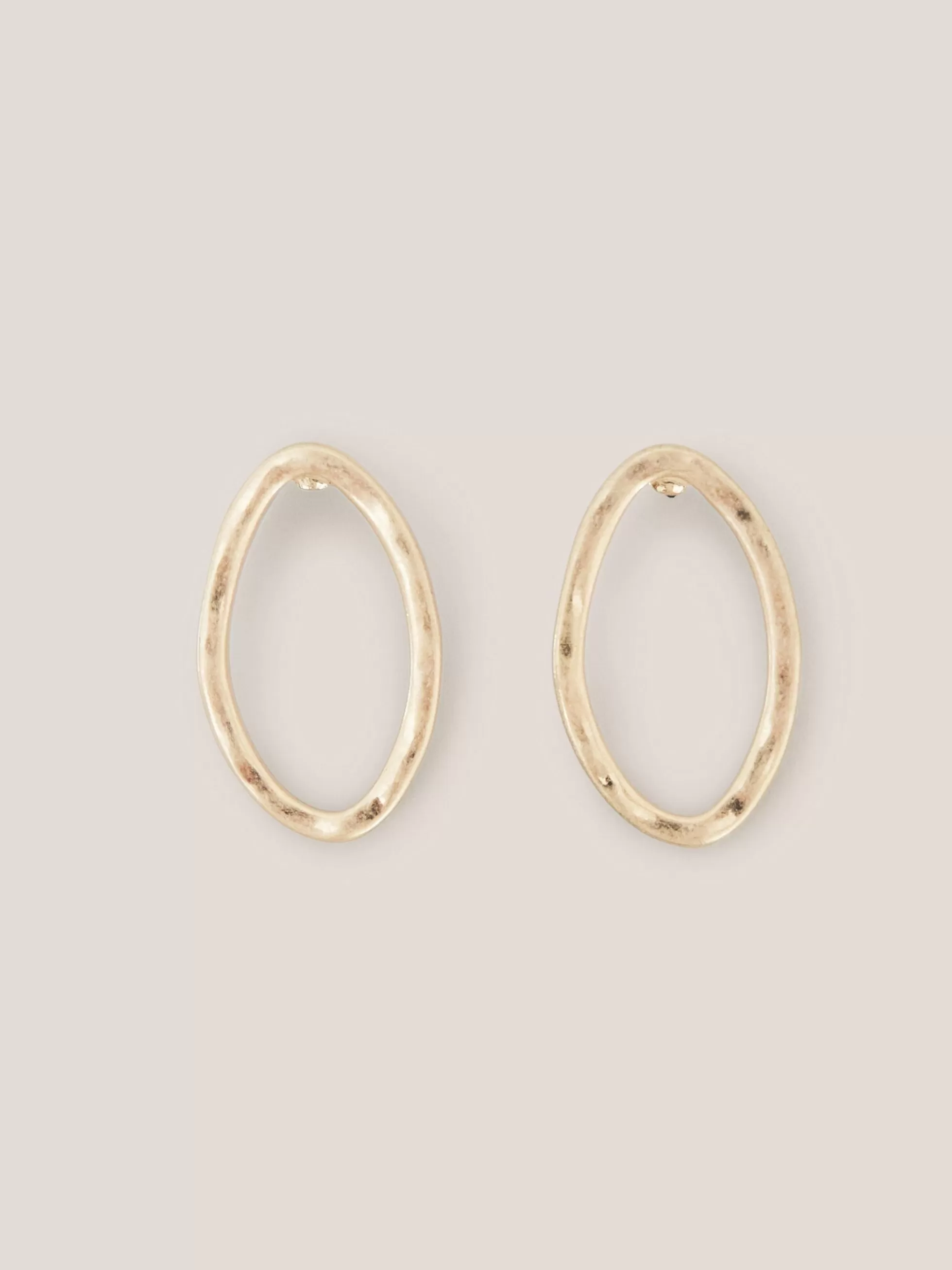 Fashion Oval Hammered Earrings Jewellery