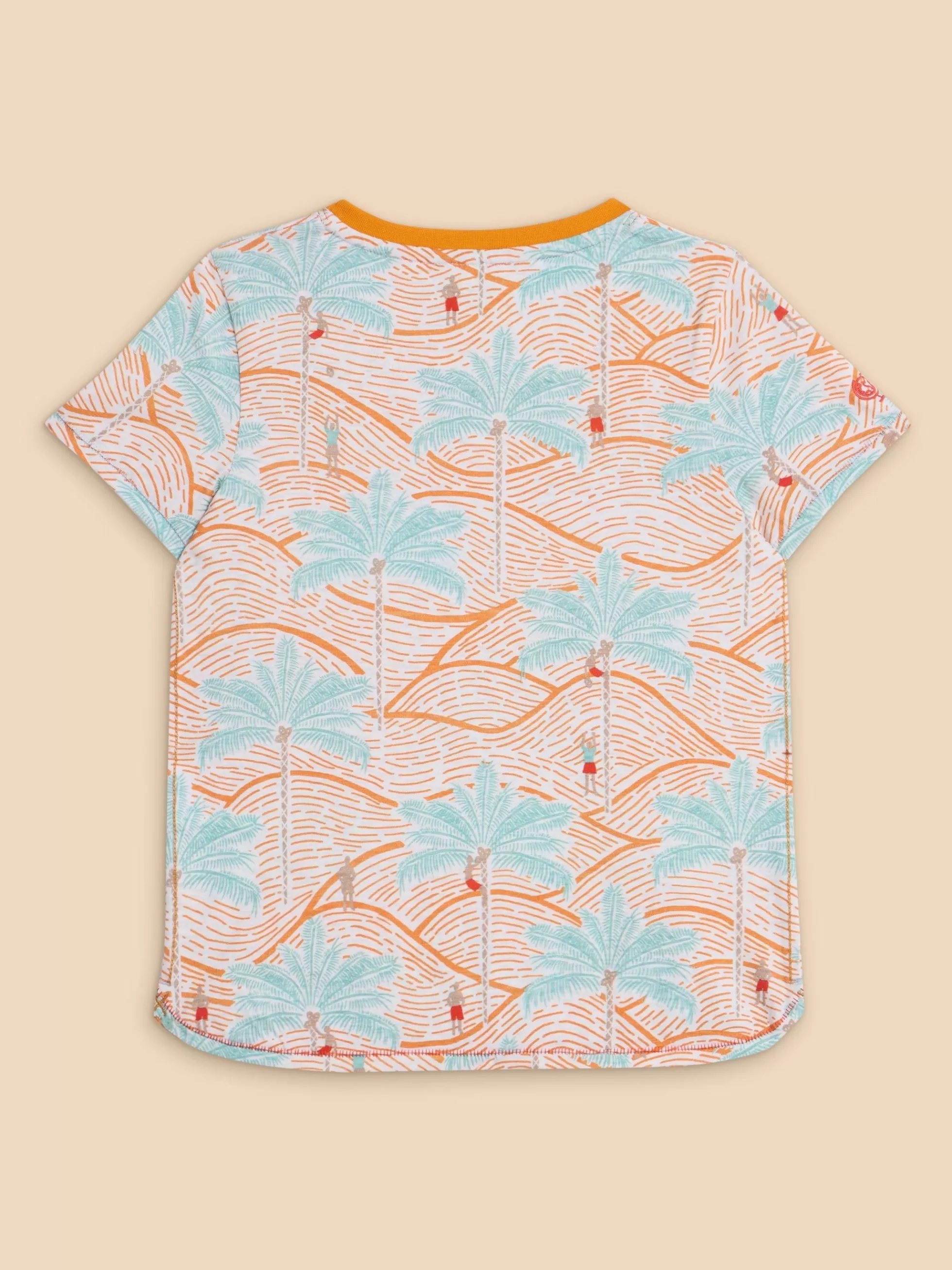 Discount Palm Tree Printed Ss Tee Tops