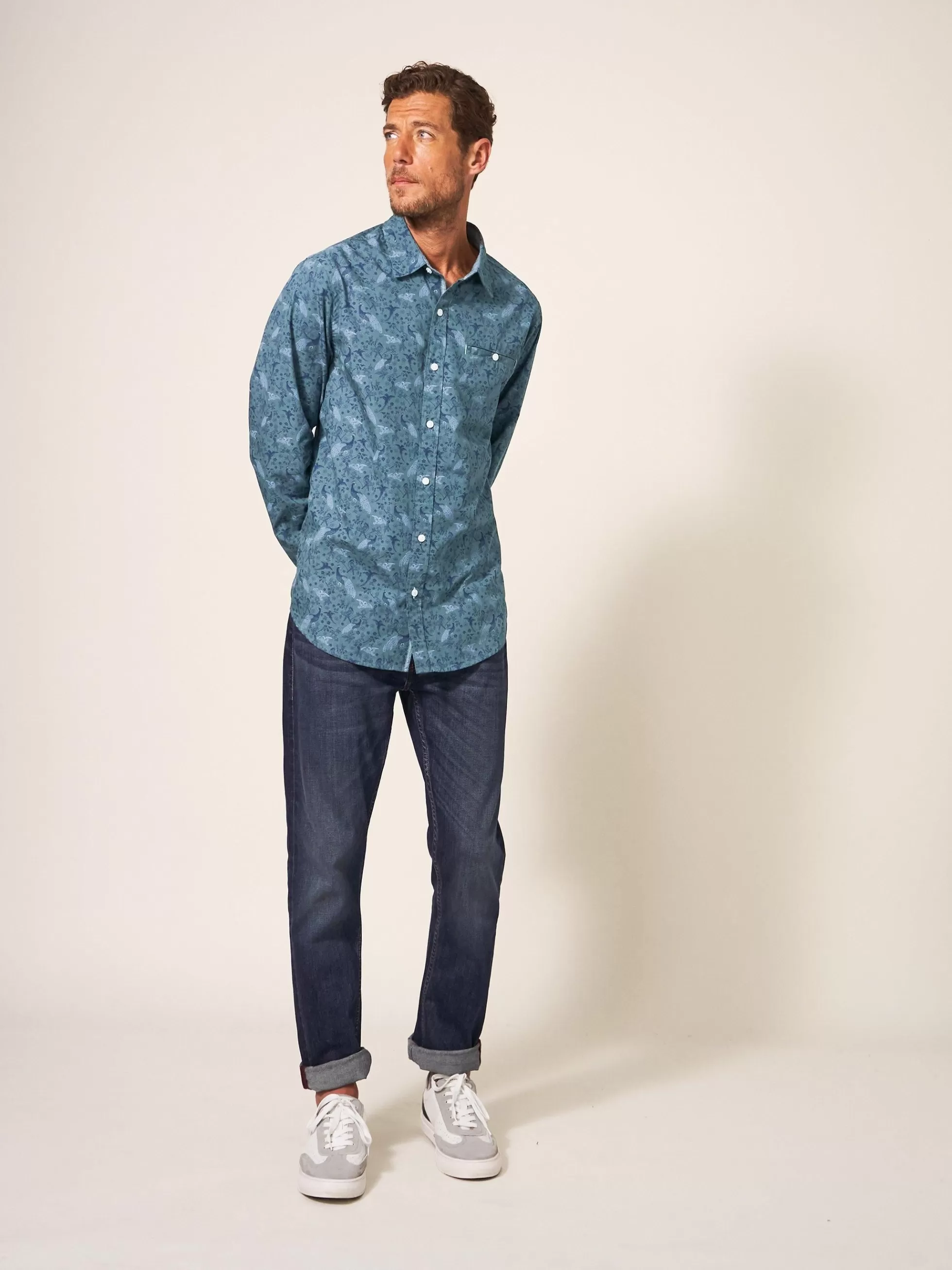 Best Sale Peacock Printed Classic Shirt Shirts