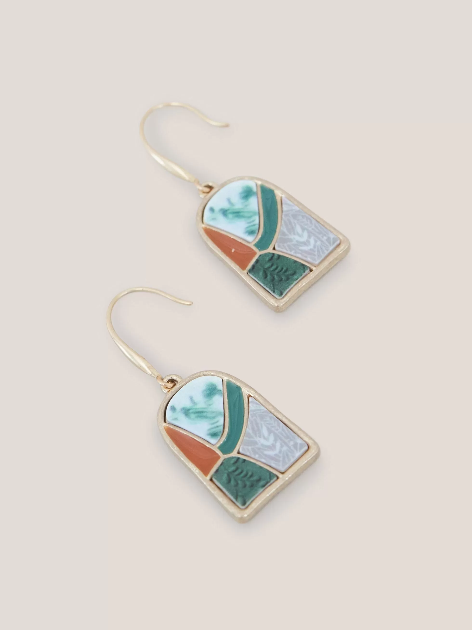 Outlet Pebble Mosaic Tile Earrings Jewellery