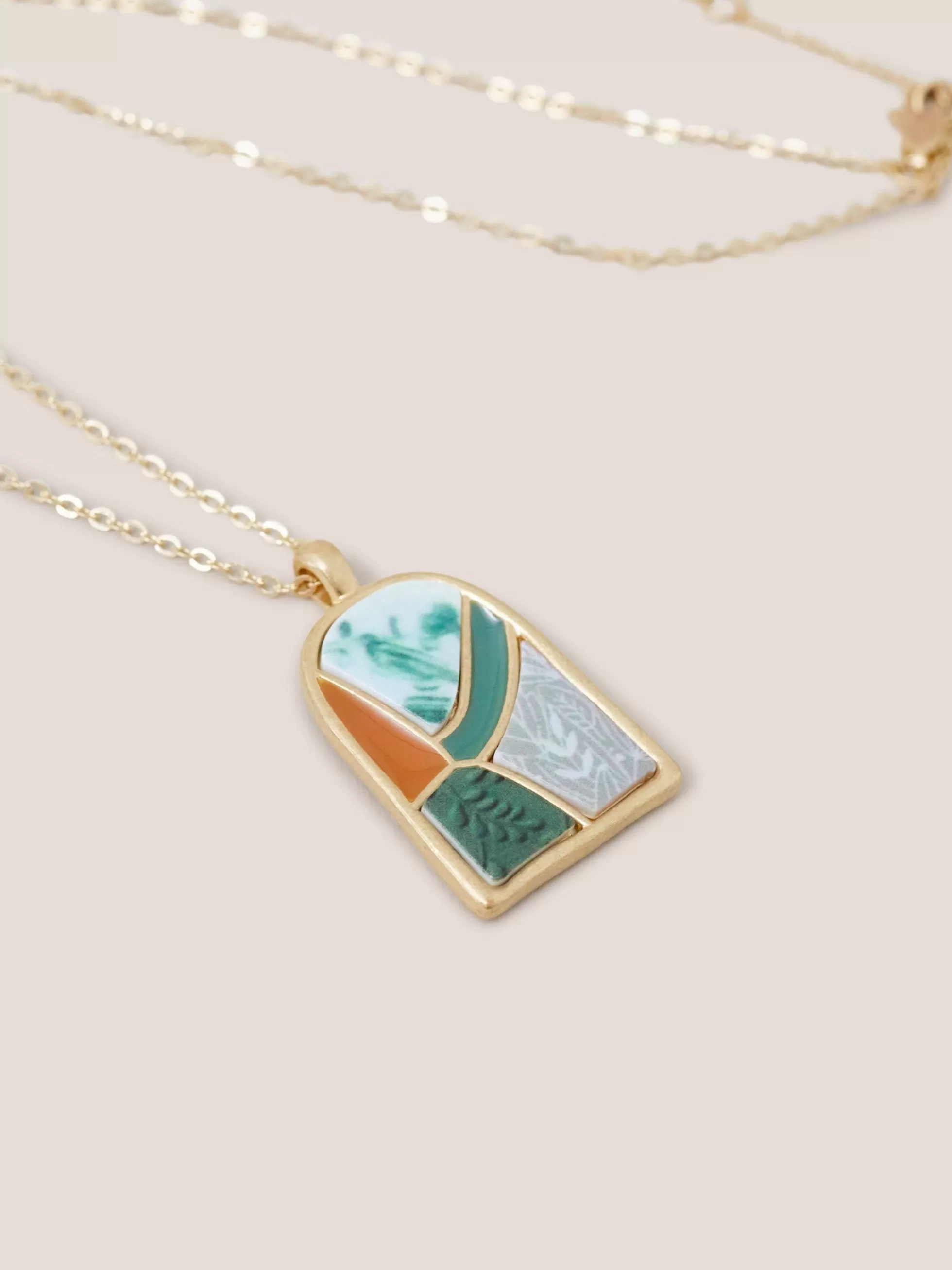 Sale Pebble Mosaic Tile Necklace Jewellery