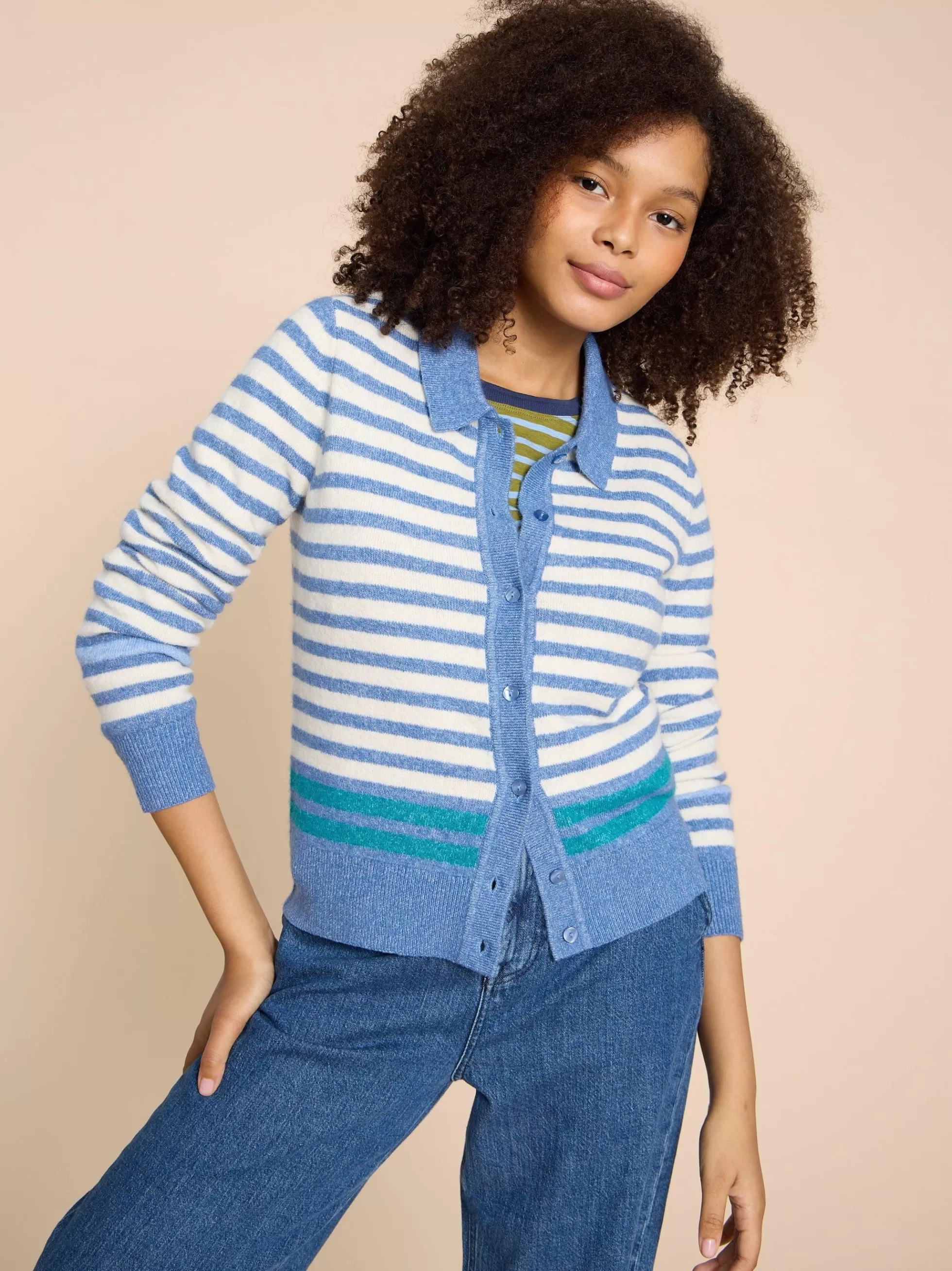 Store Peony Collared Cardigan Jumpers And Cardigans