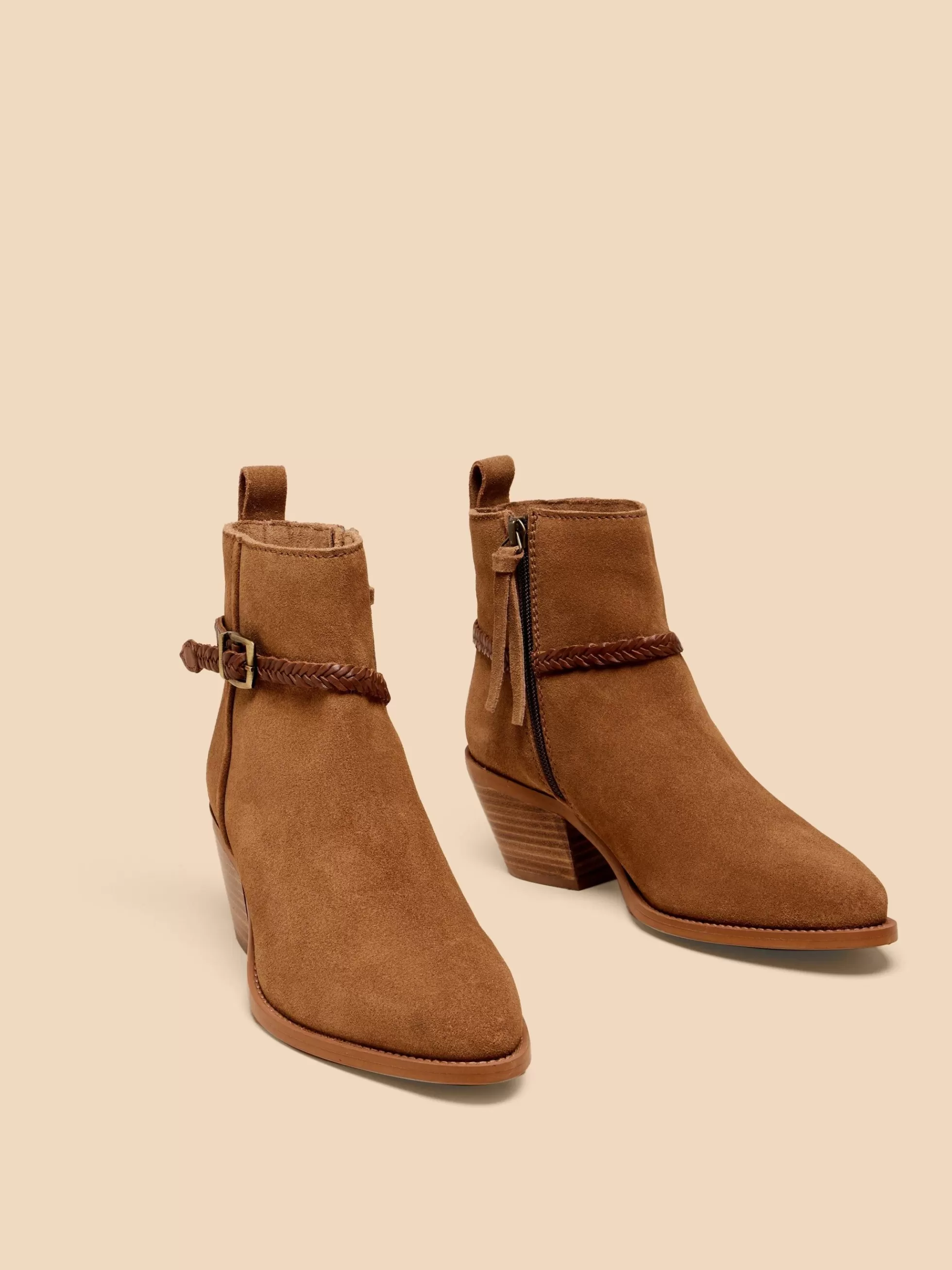 Flash Sale Peony Suede Plait Strap Boot Boots