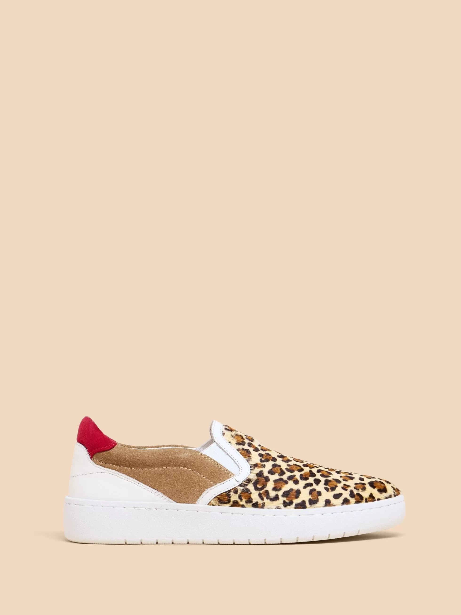 Cheap Primrose Leather Print Slip On Trainers