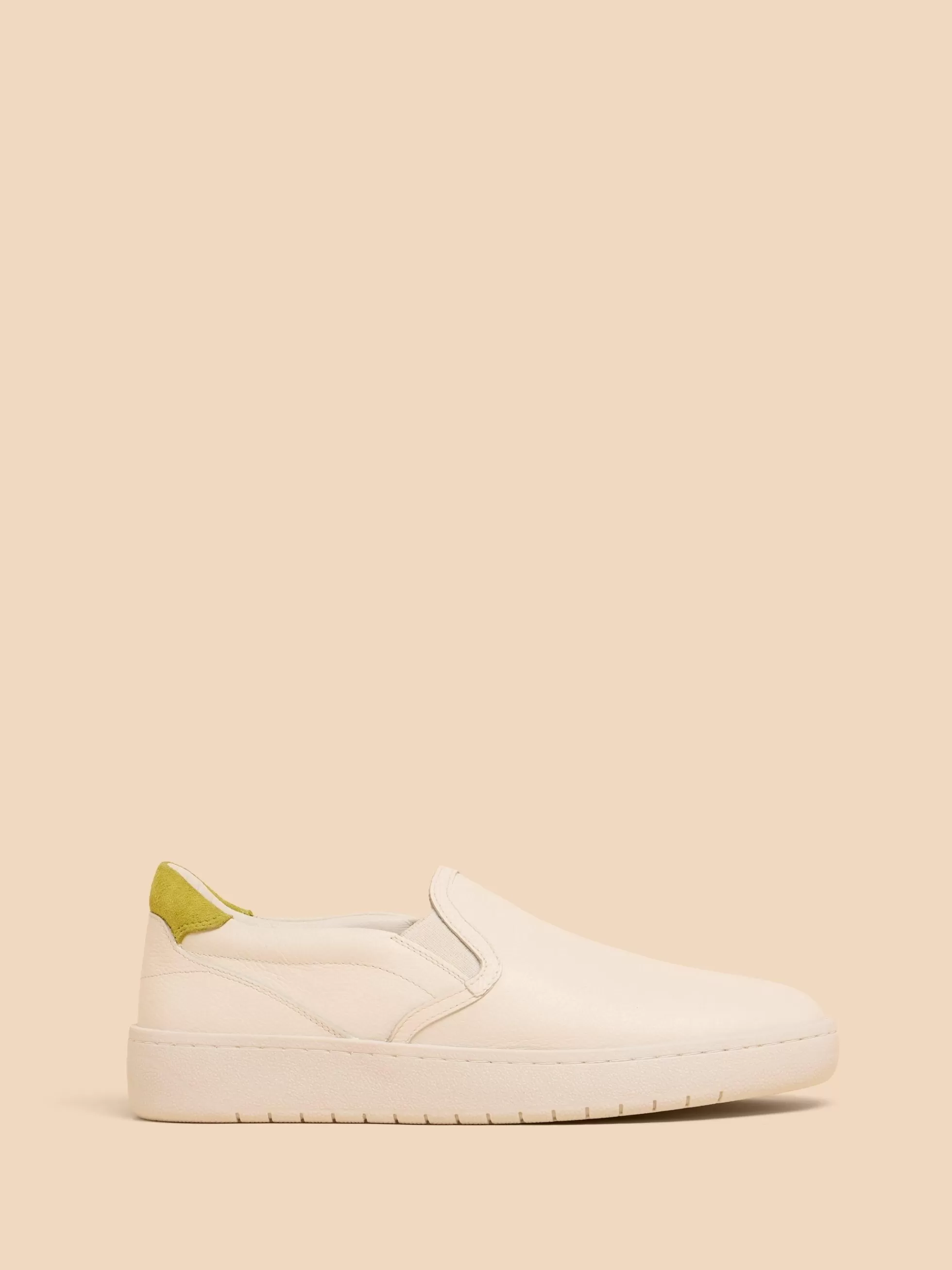 Cheap Primrose Leather Slip On Trainers