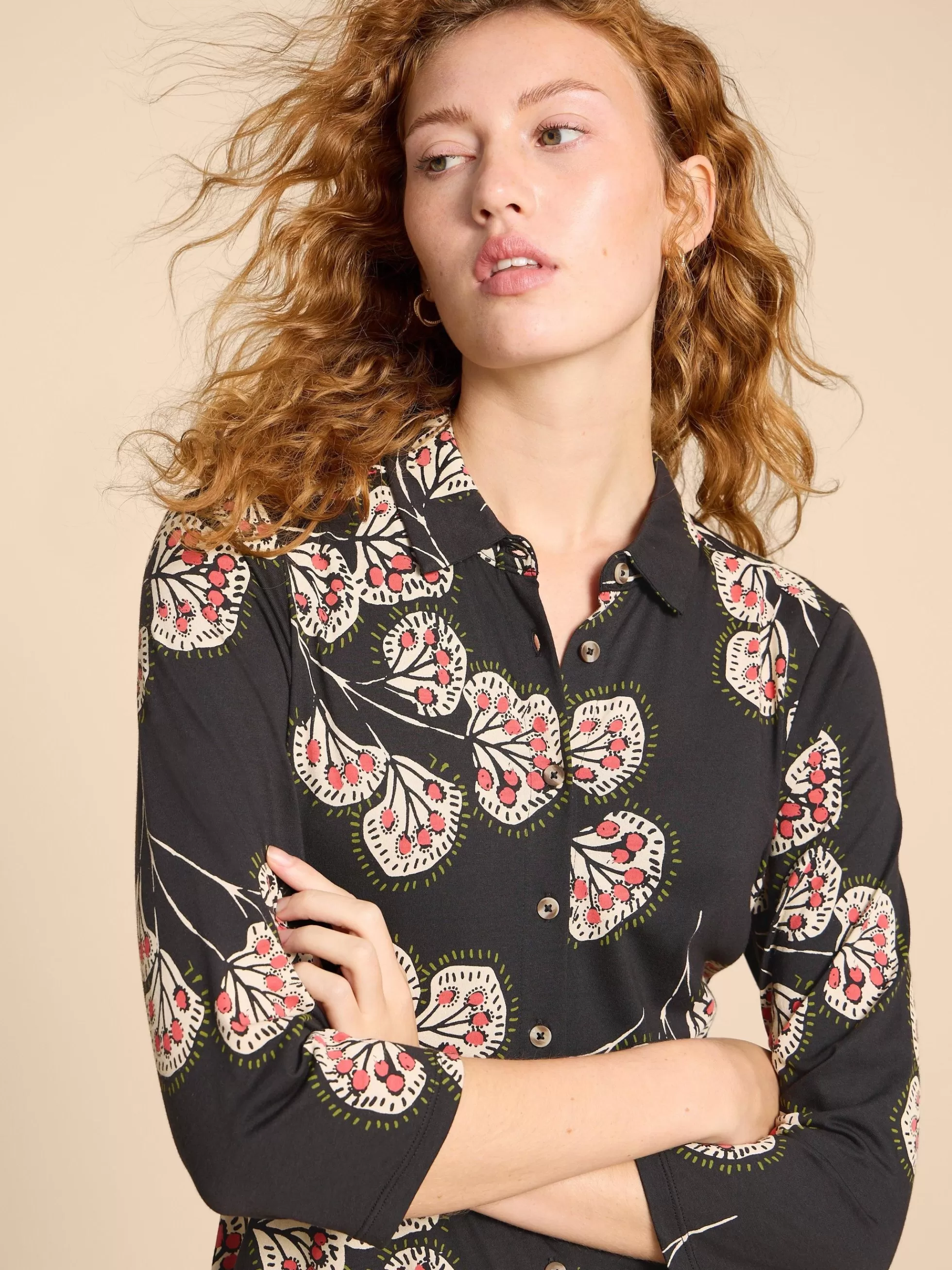 Outlet Rua Print Shirt Dress Dresses