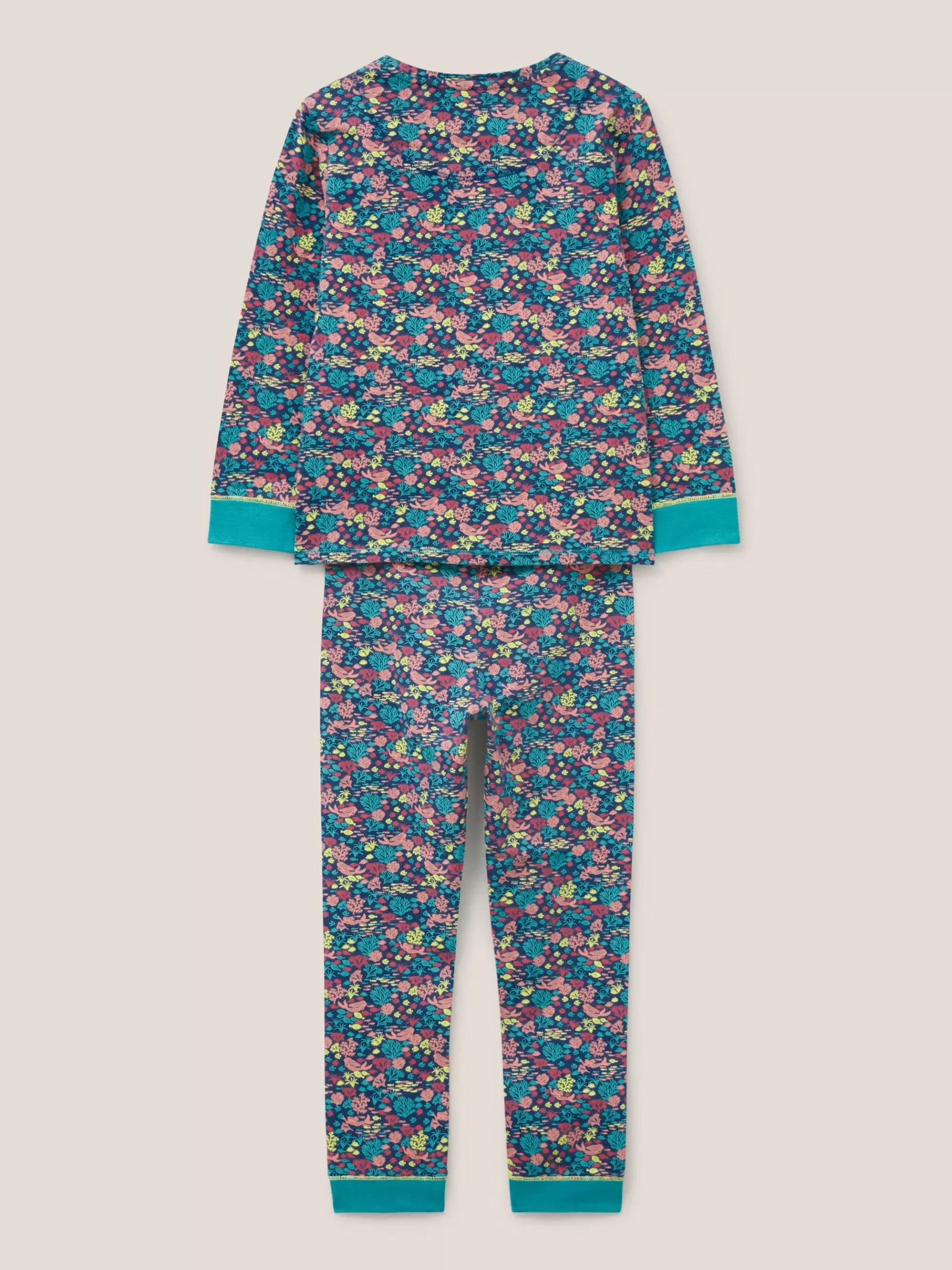 Hot Sea Life Printed Pj Set Pyjamas