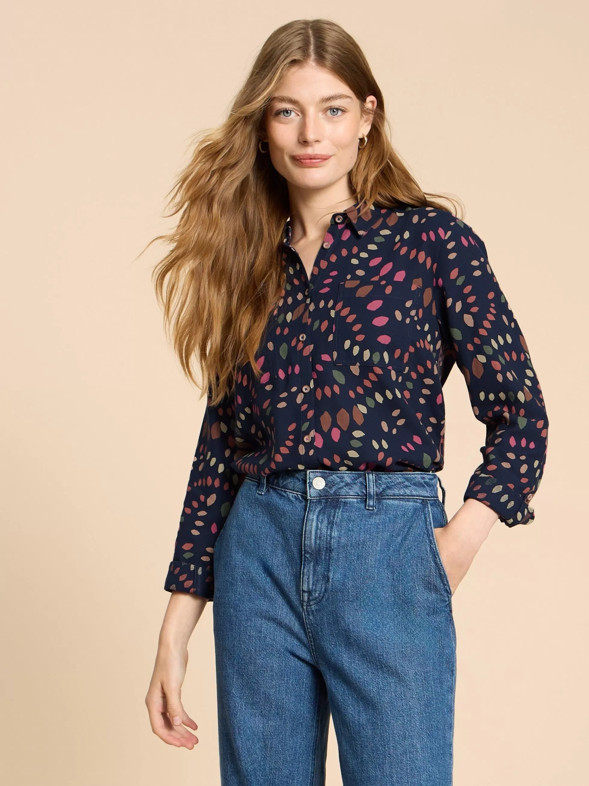 Hot Sophie Printed Organic Shirt Shirts And Blouses