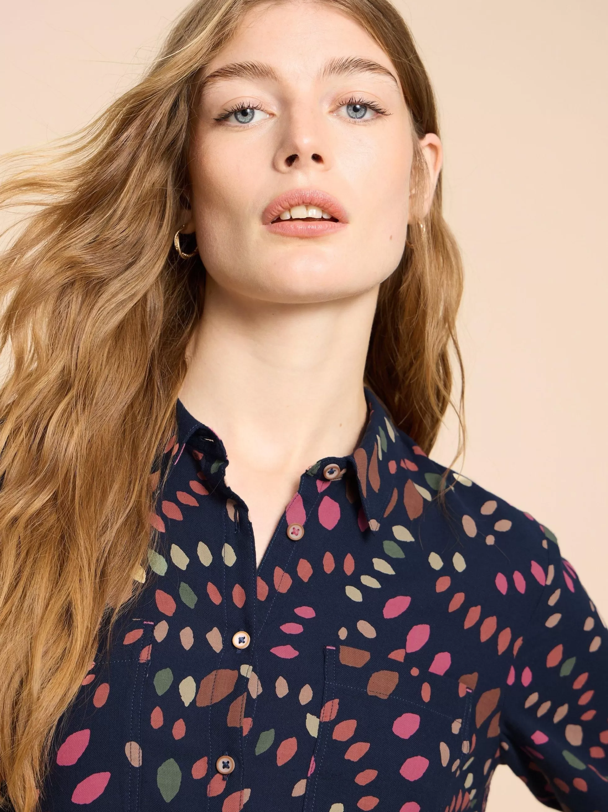 Hot Sophie Printed Organic Shirt Shirts And Blouses