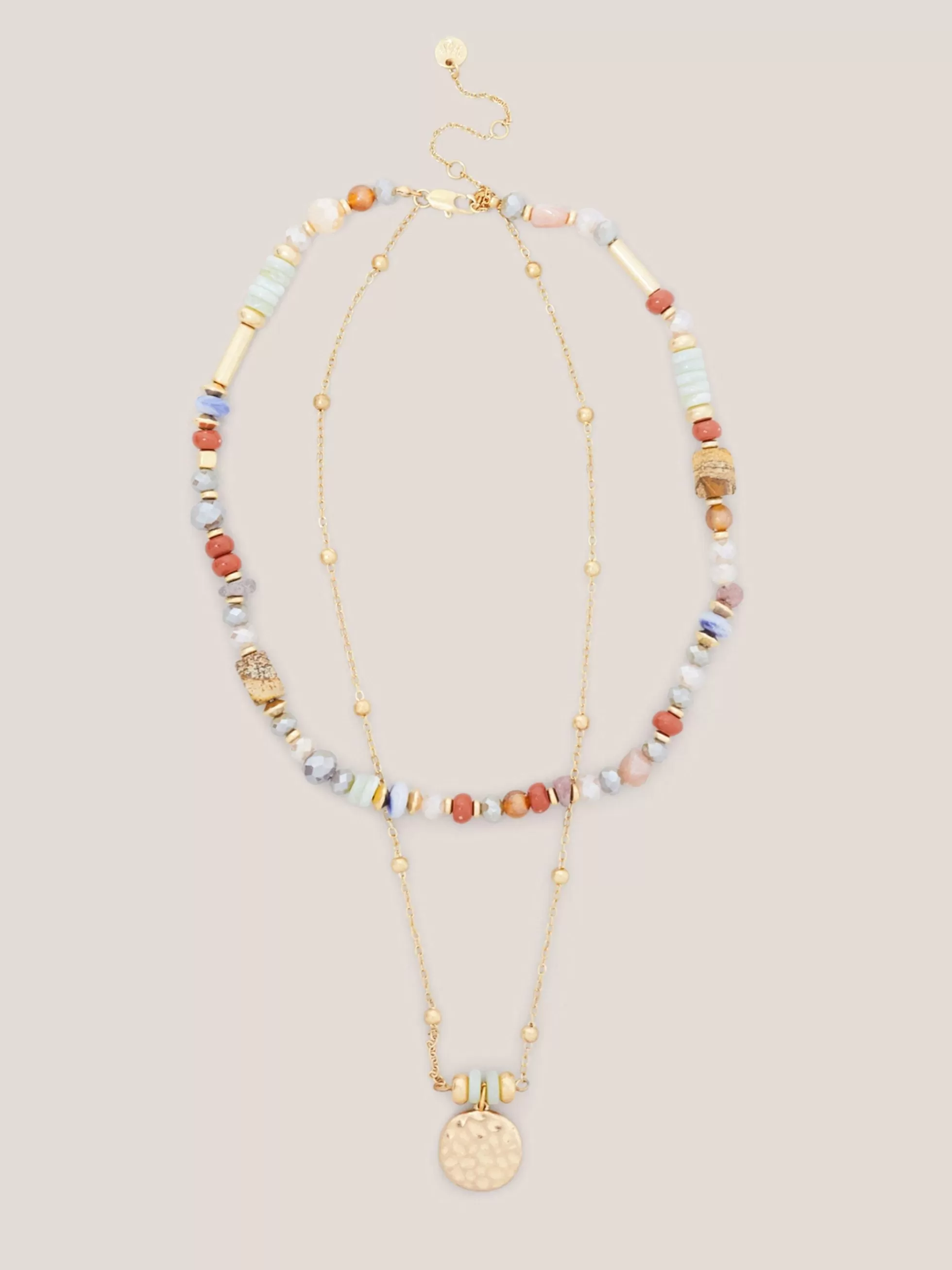 Shop Stone Bead Multi Row Necklace Jewellery