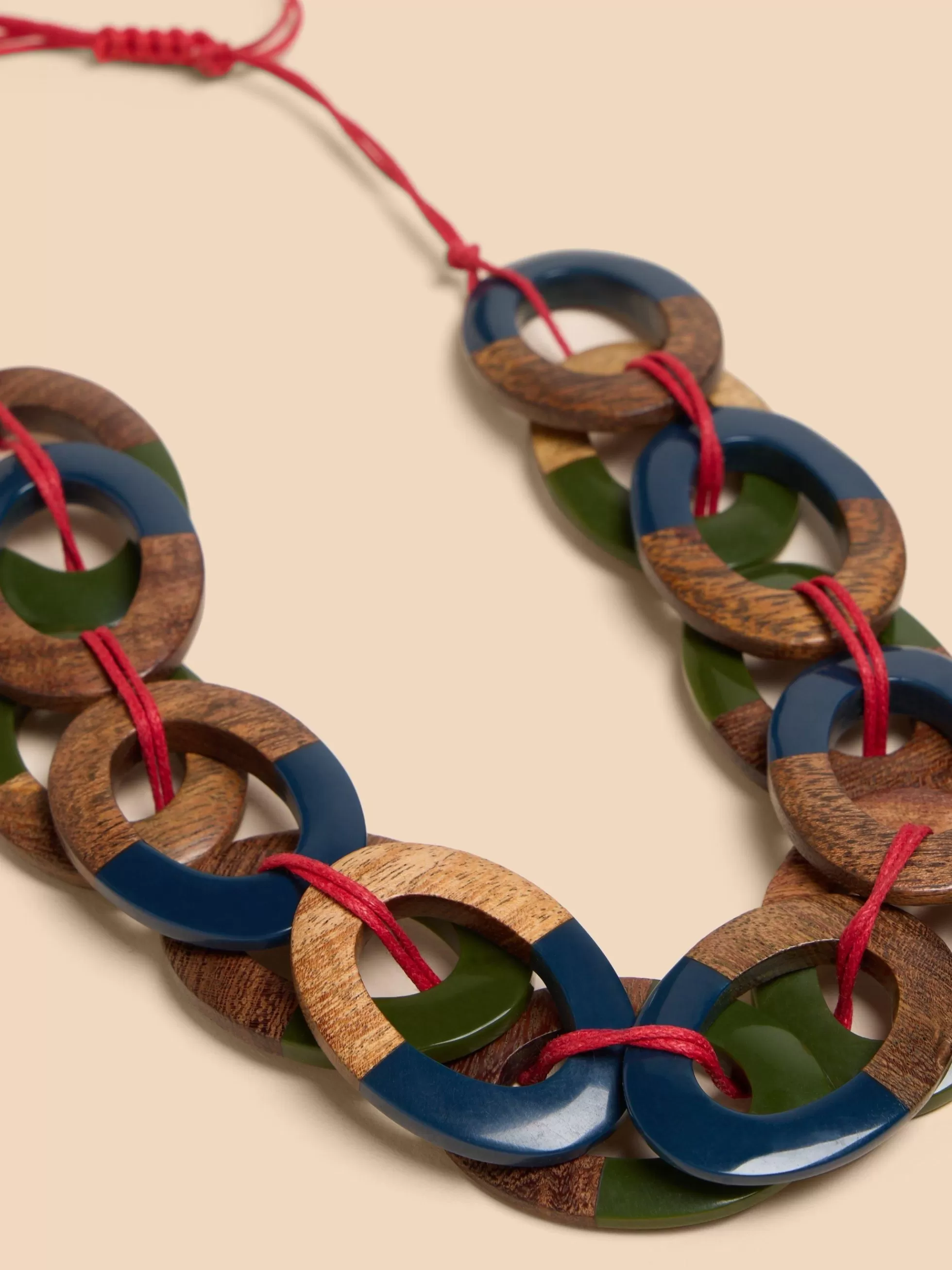 Online Thea Wood Resin Link Necklace Jewellery