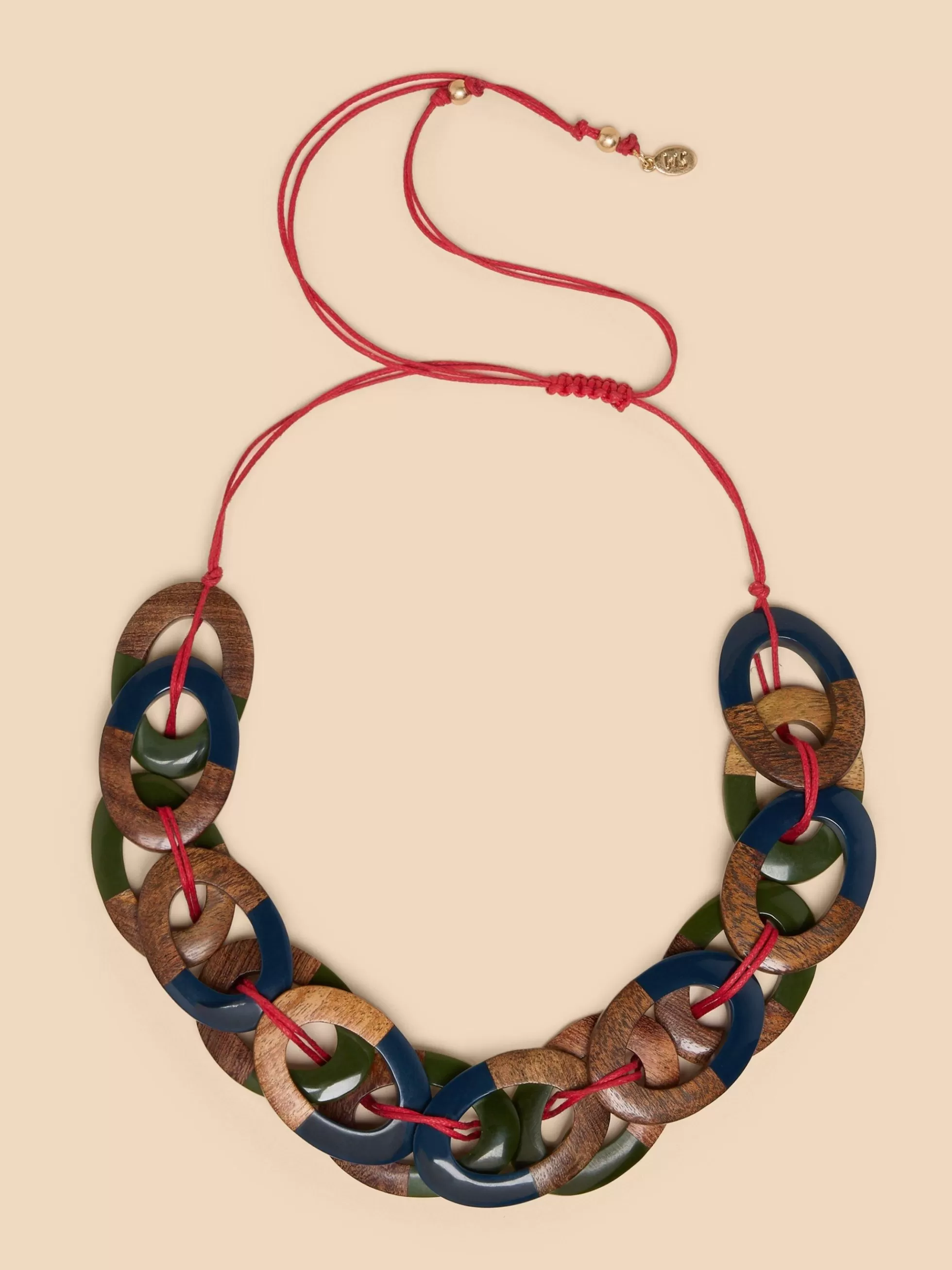 Online Thea Wood Resin Link Necklace Jewellery